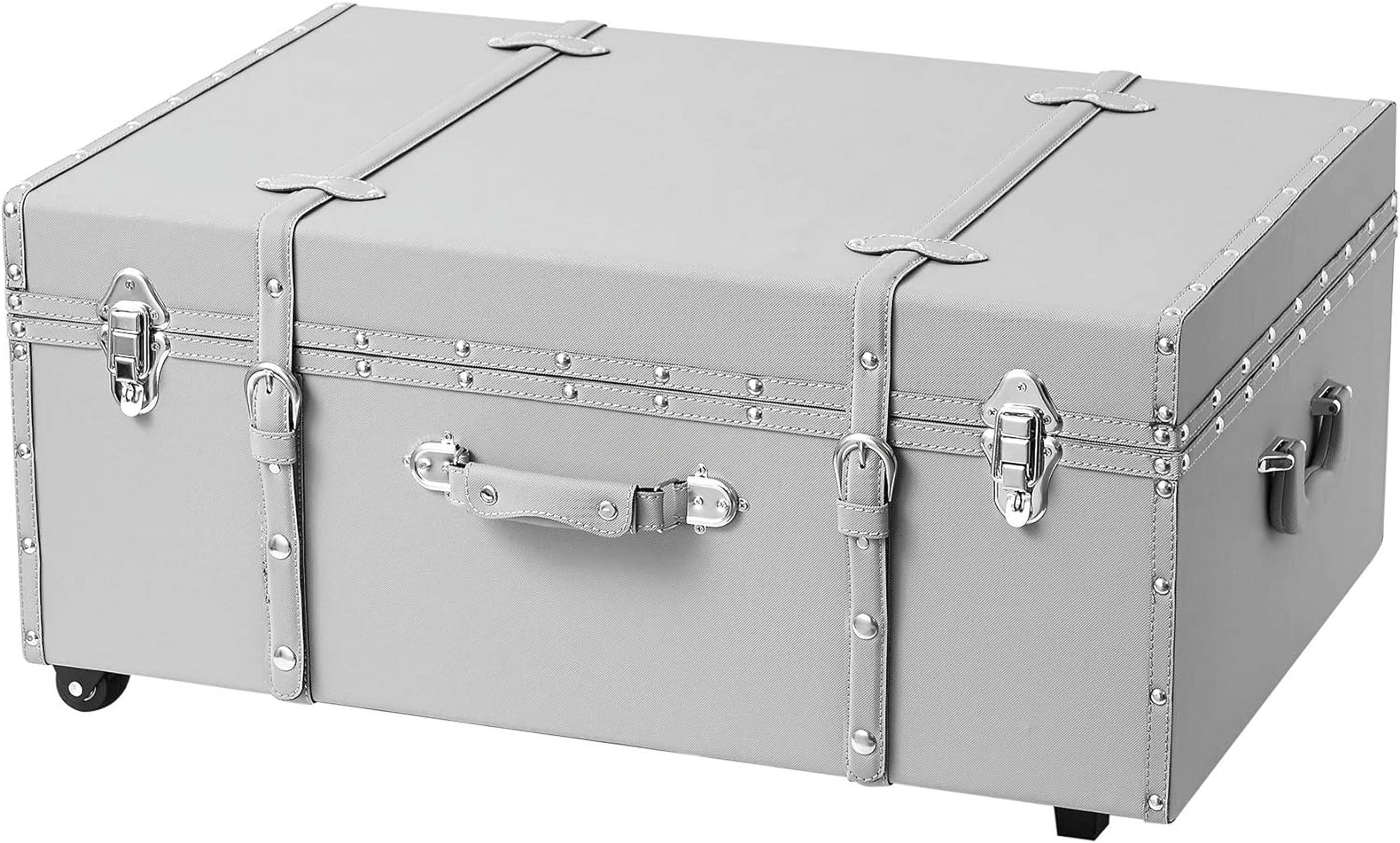 YFENGBO The Texture Brand Wheeled Trunk - Hex Gray - Large