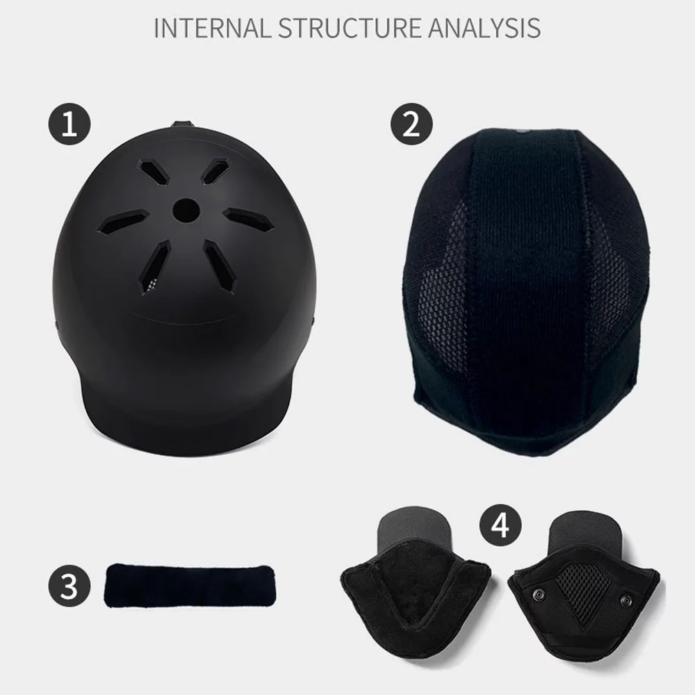 Ski Mirror Elastic Band Winter Warm Cycling Helmets, Adjustable Motorcycle Electric Bike Safety, Men Women Ski Snowboard Helmets