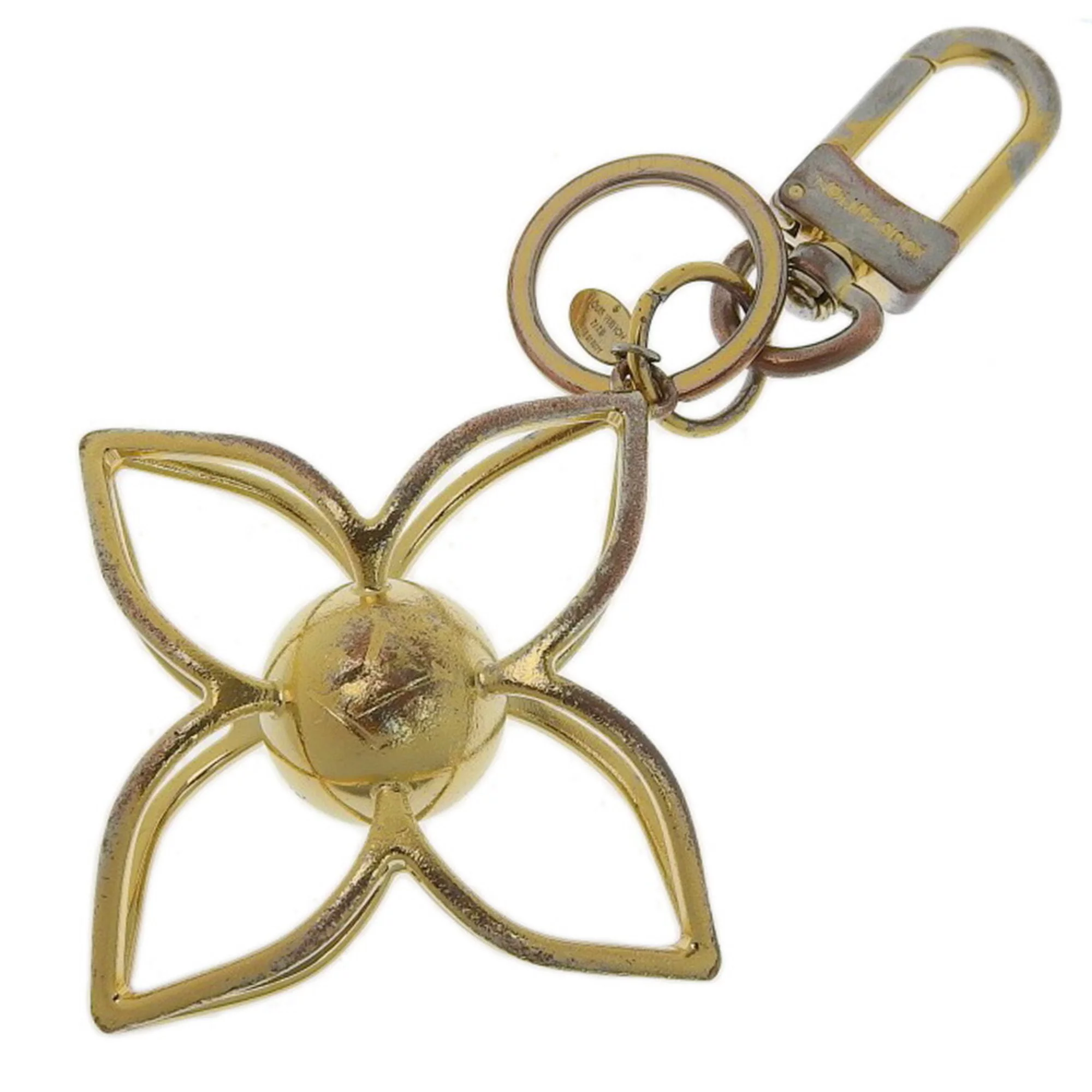 Pre-Owned Louis Vuitton LV Sphere Charm M61024 Gold Plated DP1114 Unisex Keychain (Fair)