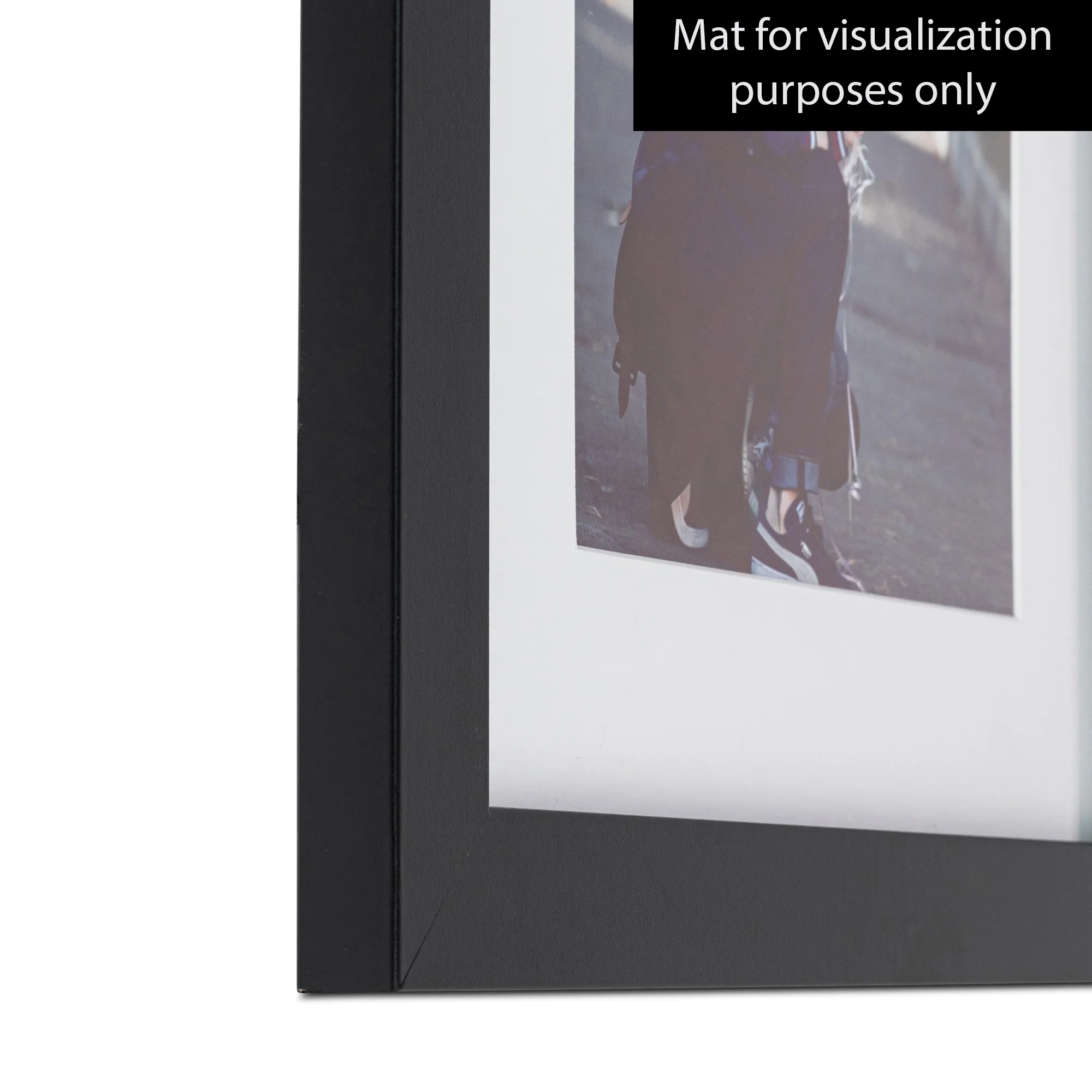 ArtToFrames 12x24 Inch Black Picture Frame, This Black MDF Poster Frame is Great for Your Art or Photos, Comes with 060 Plexi Glass (3943)