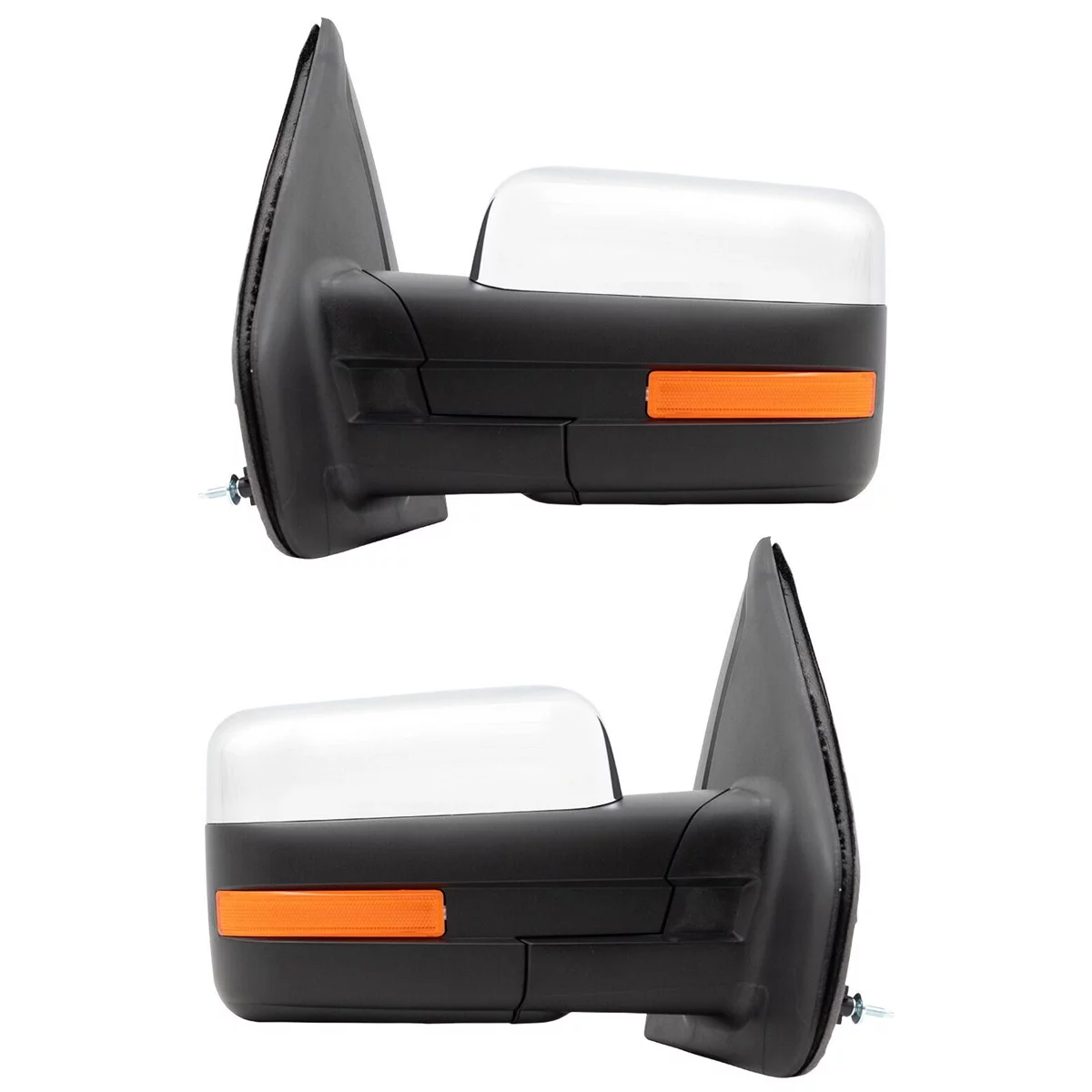 AutoShack Driver and Passenger Mirrors Power Folding Heated Chromed Chrome Set of 2 Replacement for 2011 2012 2013 2014 Ford F-150 3.5L 3.7L 5.0L 6.2L V6 V8 4WD AWD RWD KAPFO1320412PR