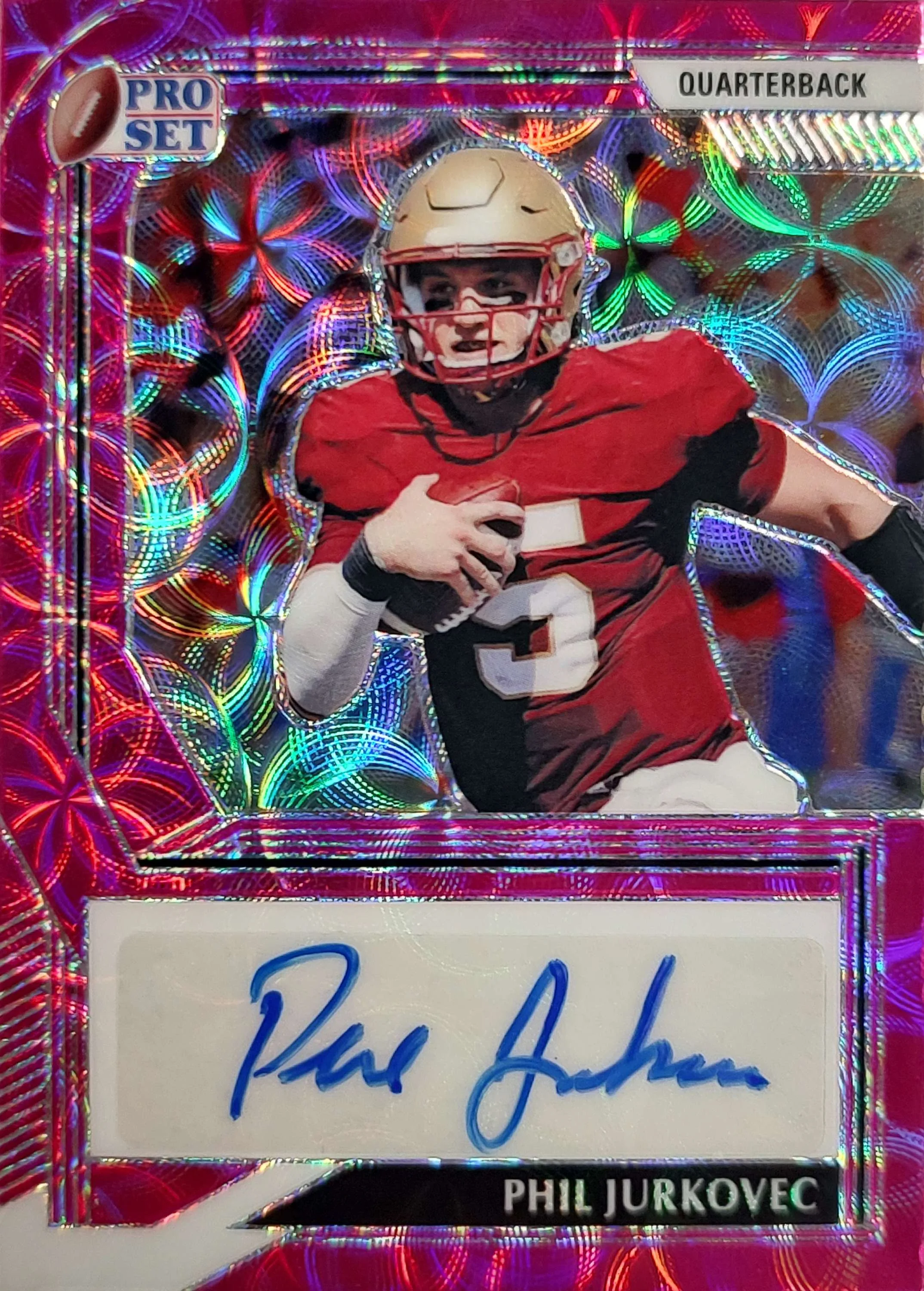 NFL 2022 Leaf Pro Set Metal Phil Jurkovec 5/5 Autographed Trading Card PA-PJ1
