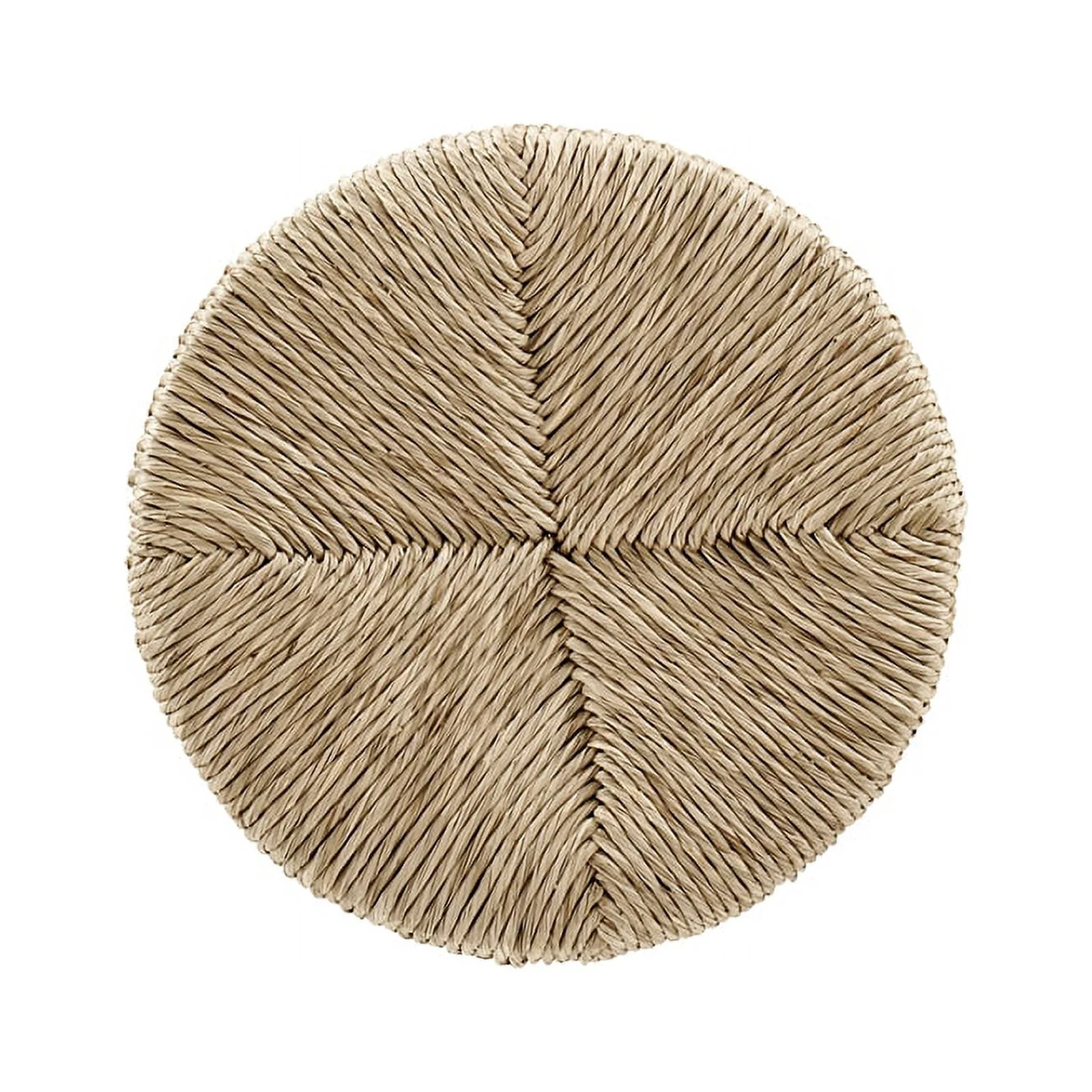 Home Square 3 Piece Solid Wood Swivel Rush Bar Stool Set in Natural Brown