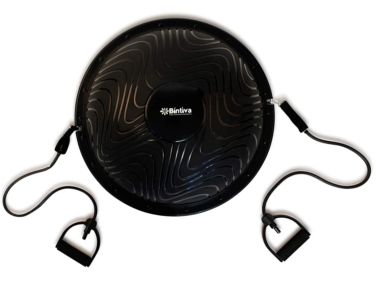 Half Ball Balance Trainer - For Home Rehabilitation, Exercise, and Stability Training - Includes Straps, and Pump