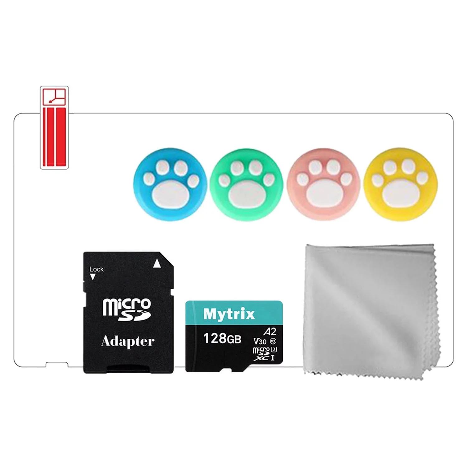 2021 New Nintendo Switch Mario Red & Blue Limited Edition with Mario Iconography Carrying Case and Screen Protector Bundle With Kirby Star Allies And Mytrix Accessories