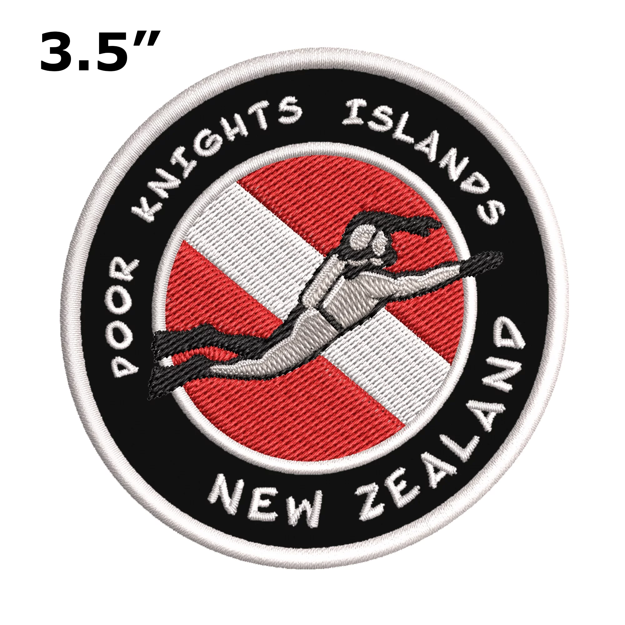 Poor Knights Islands, New Zealand Iron/Sew-on Embroidered Fabric Diving Dive Vacation Souvenir