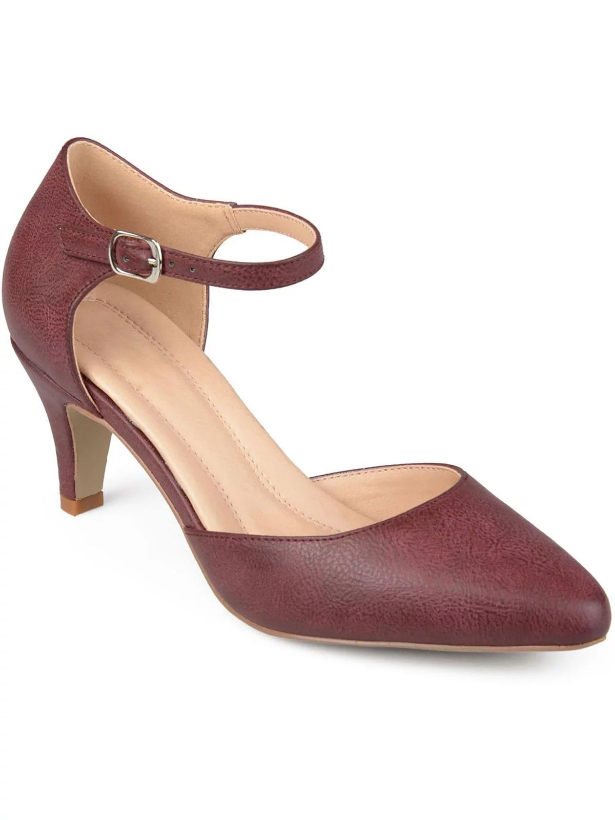 Journee Collection Womens Bettie Faux Leather Padded Insole Mary Janes