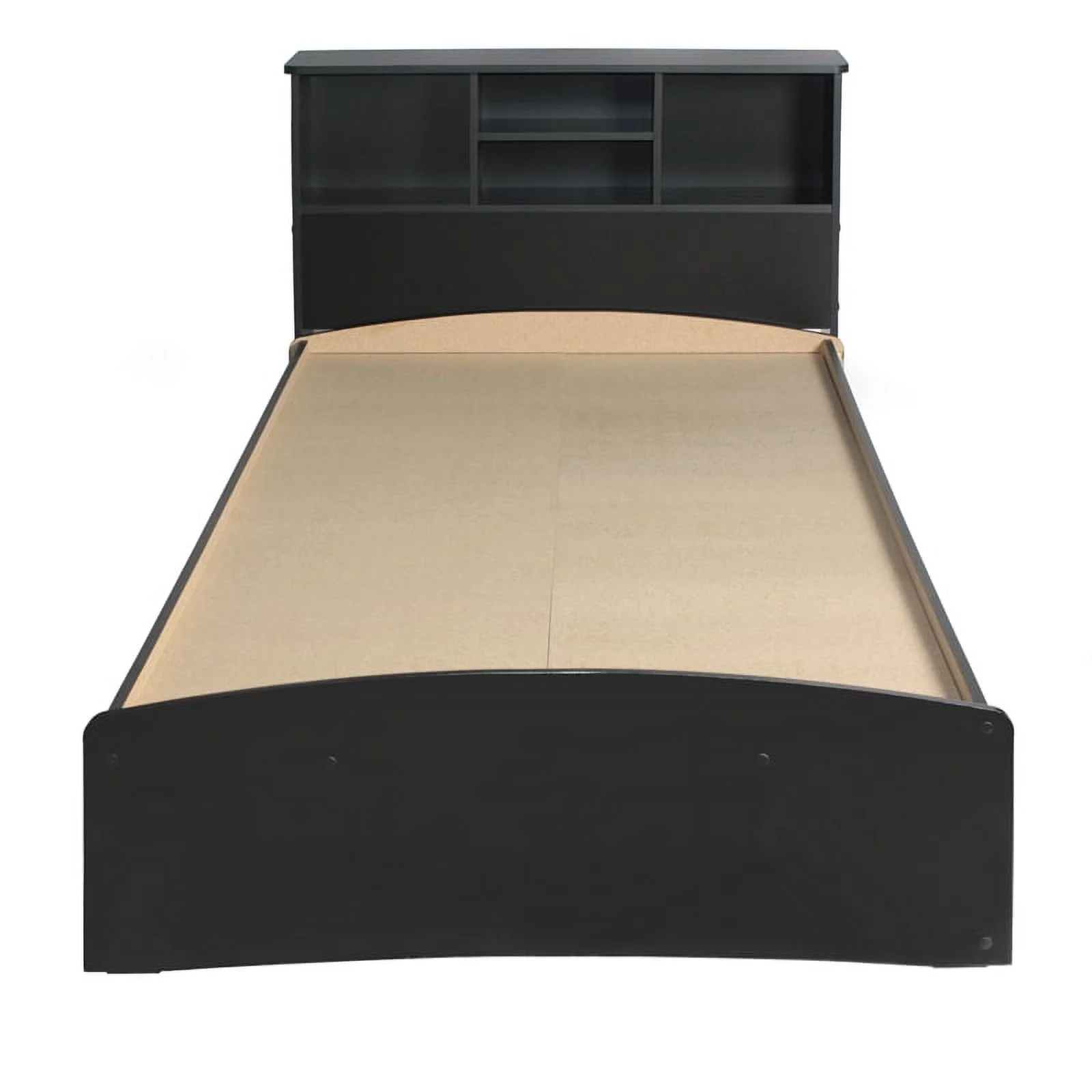 Home Square 2-Piece Set with Queen Bed & 4-Drawer Dresser with Lock in Black