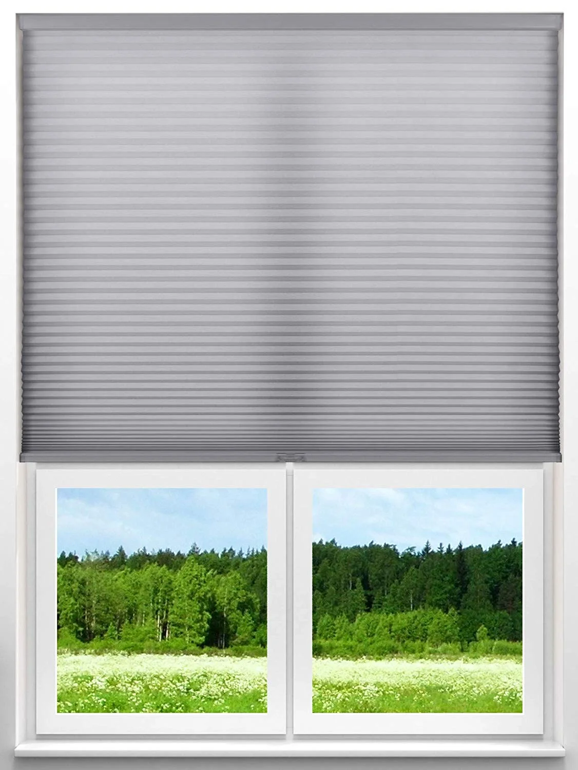 Arlo Blinds Single Cell Light Filtering Grey Cordless Cellular Shades,40