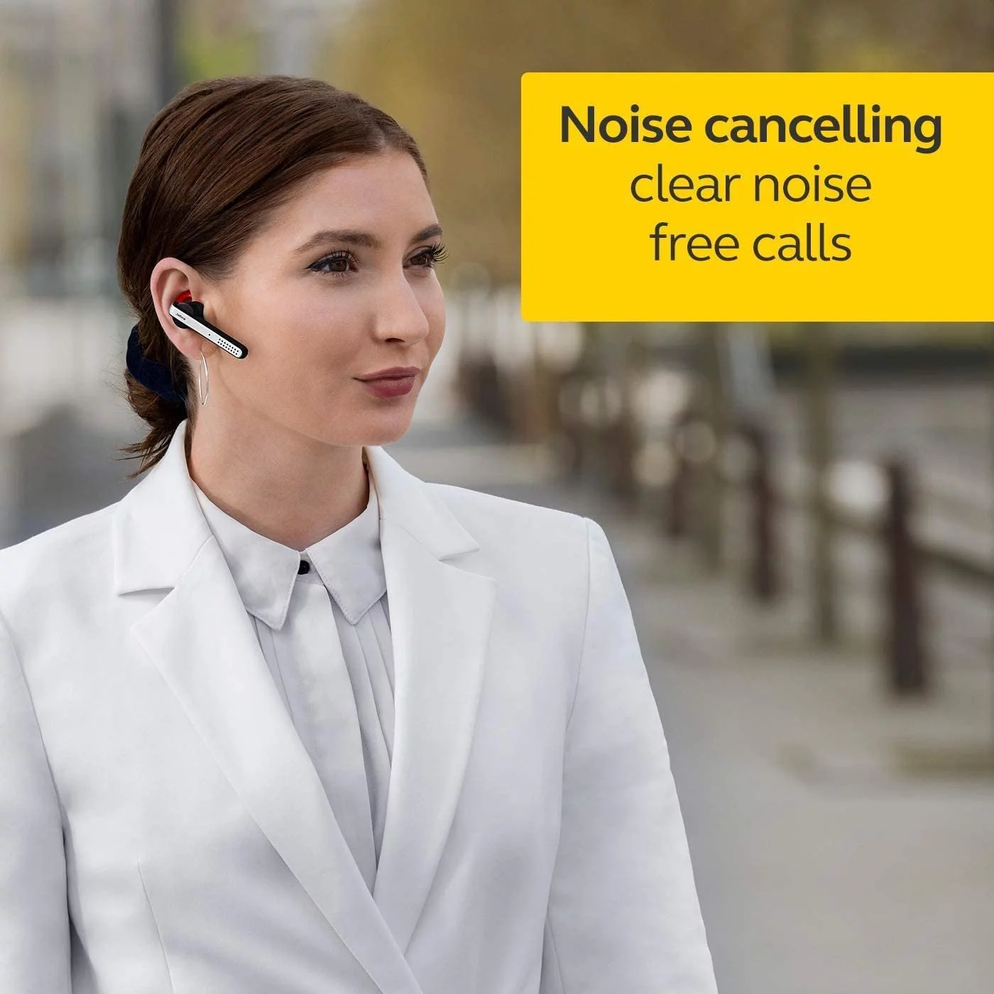 Jabra Talk 45 Bluetooth in-Ear Headset Bundle with Blucoil Car Charger, and USB Wall Adapter