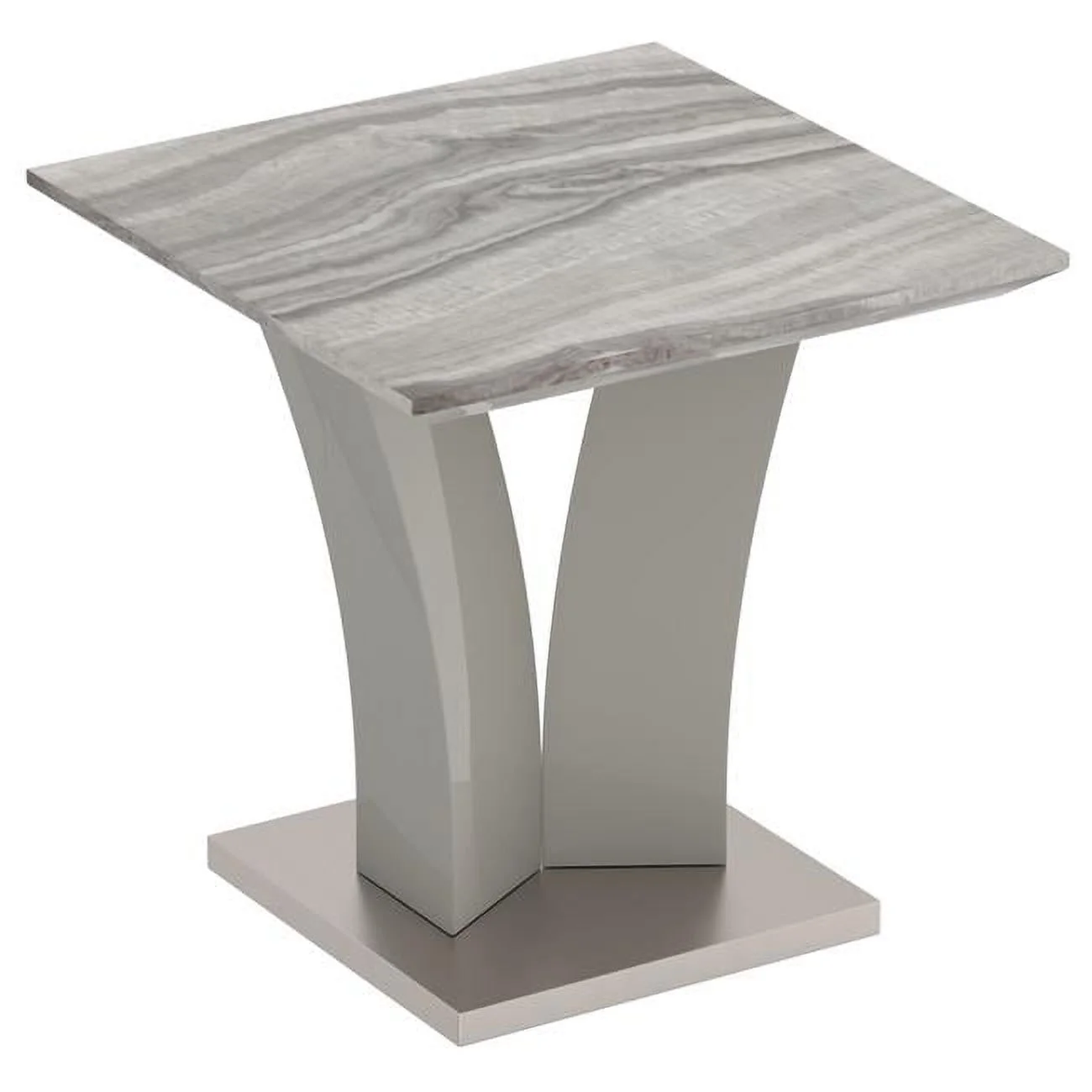 23.75 x 23.75 x 23.75 in. Napoli Accent Table in Light Grey