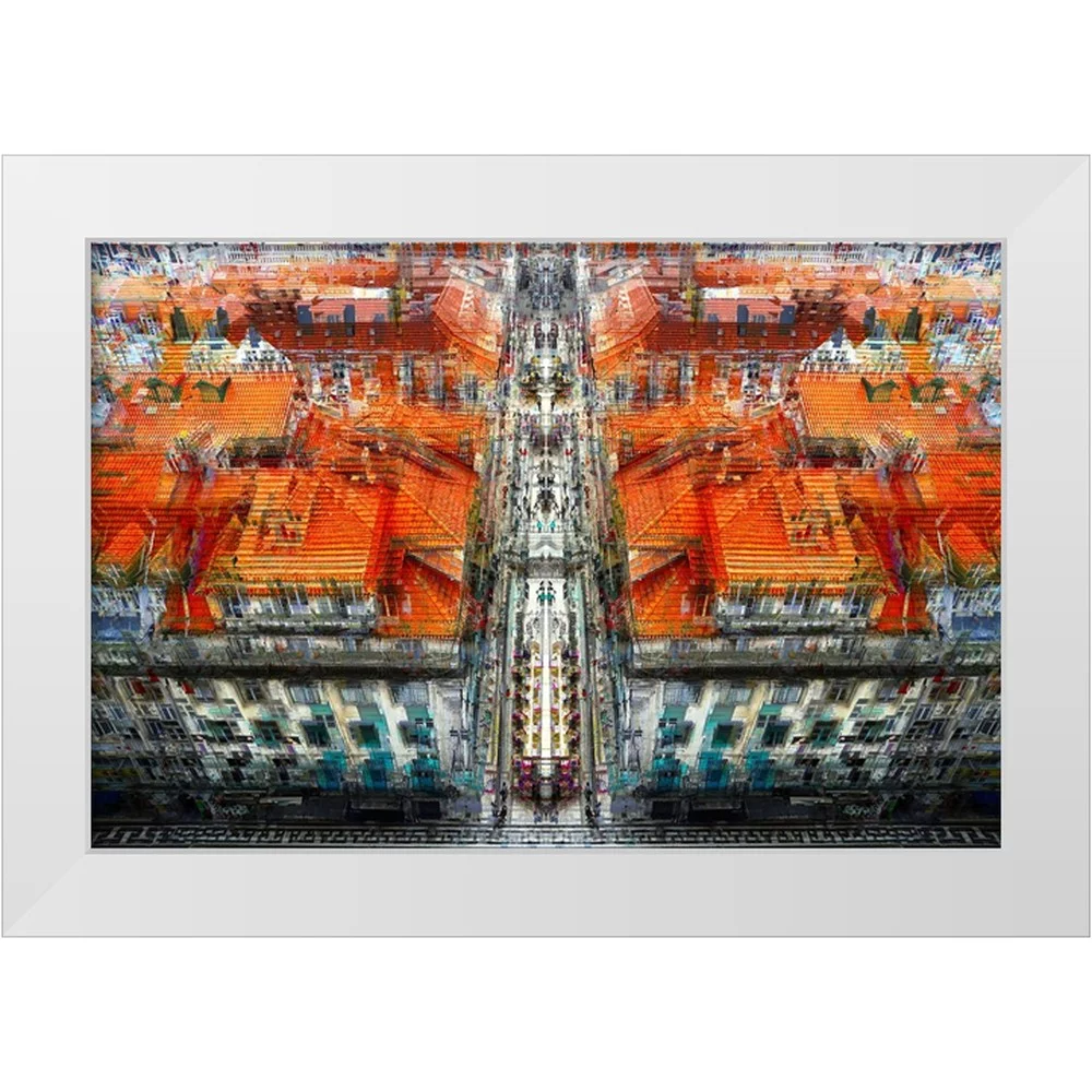 Shrayer, Igor 24x17 White Modern Wood Framed Museum Art Print Titled - Lisbon