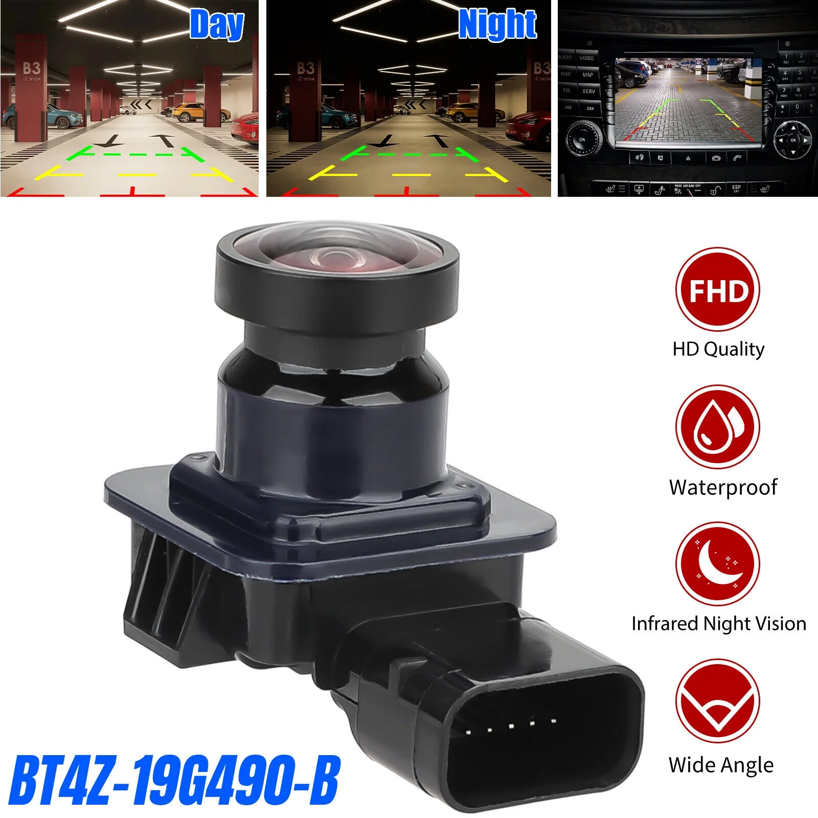 Rear View Backup Camera Fit For Ford Edge 2011 2012 2013 2014 2015 BT4Z-19G490-B
