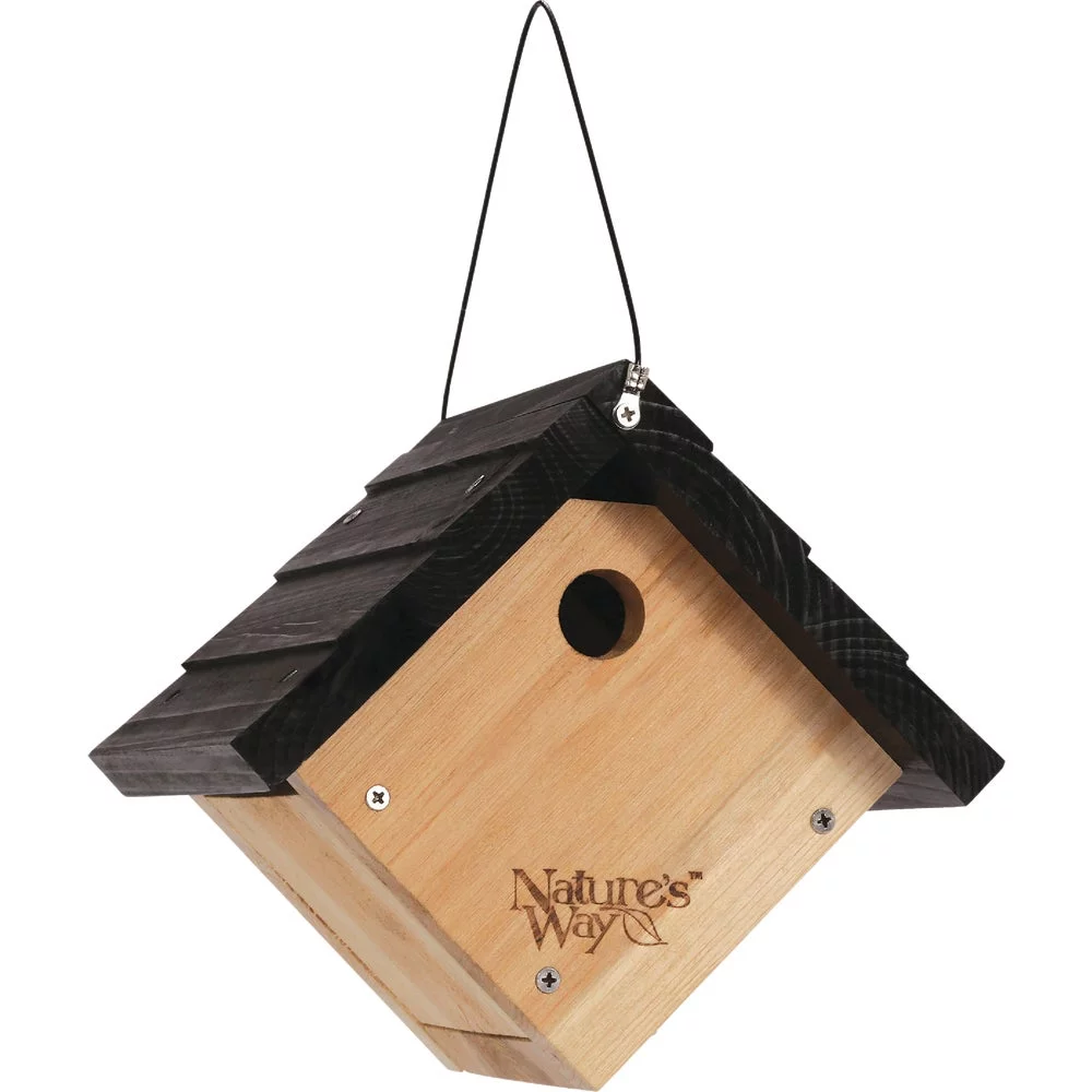 1 PK, Nature's Way CWH1-Nature's Way 9 In. W. x 8 In. H. x 8 In. D. Natural Cedar Wren Bird House