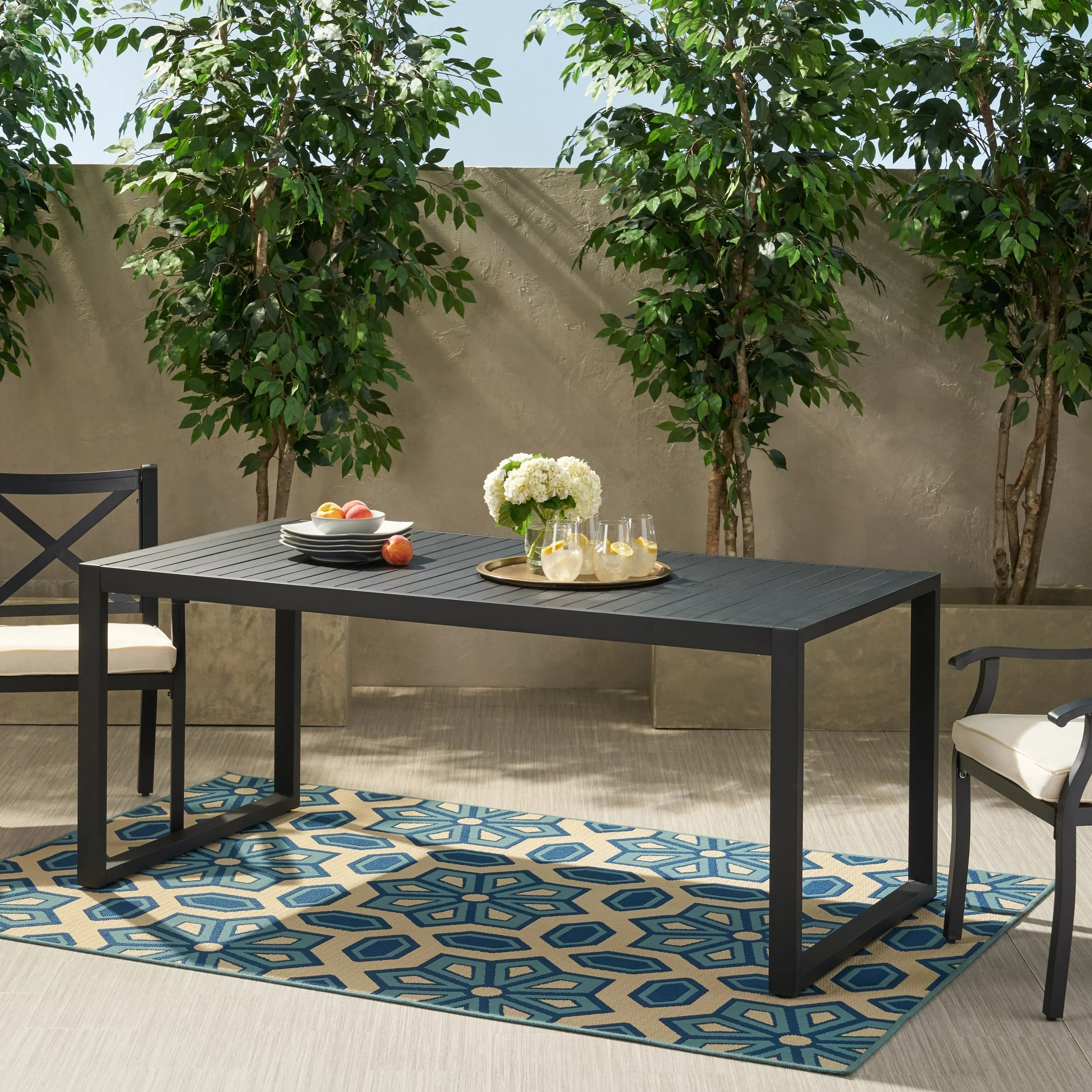 Christopher Knight Home Navan Modern Aluminum Outdoor Dining Table by - 70.00