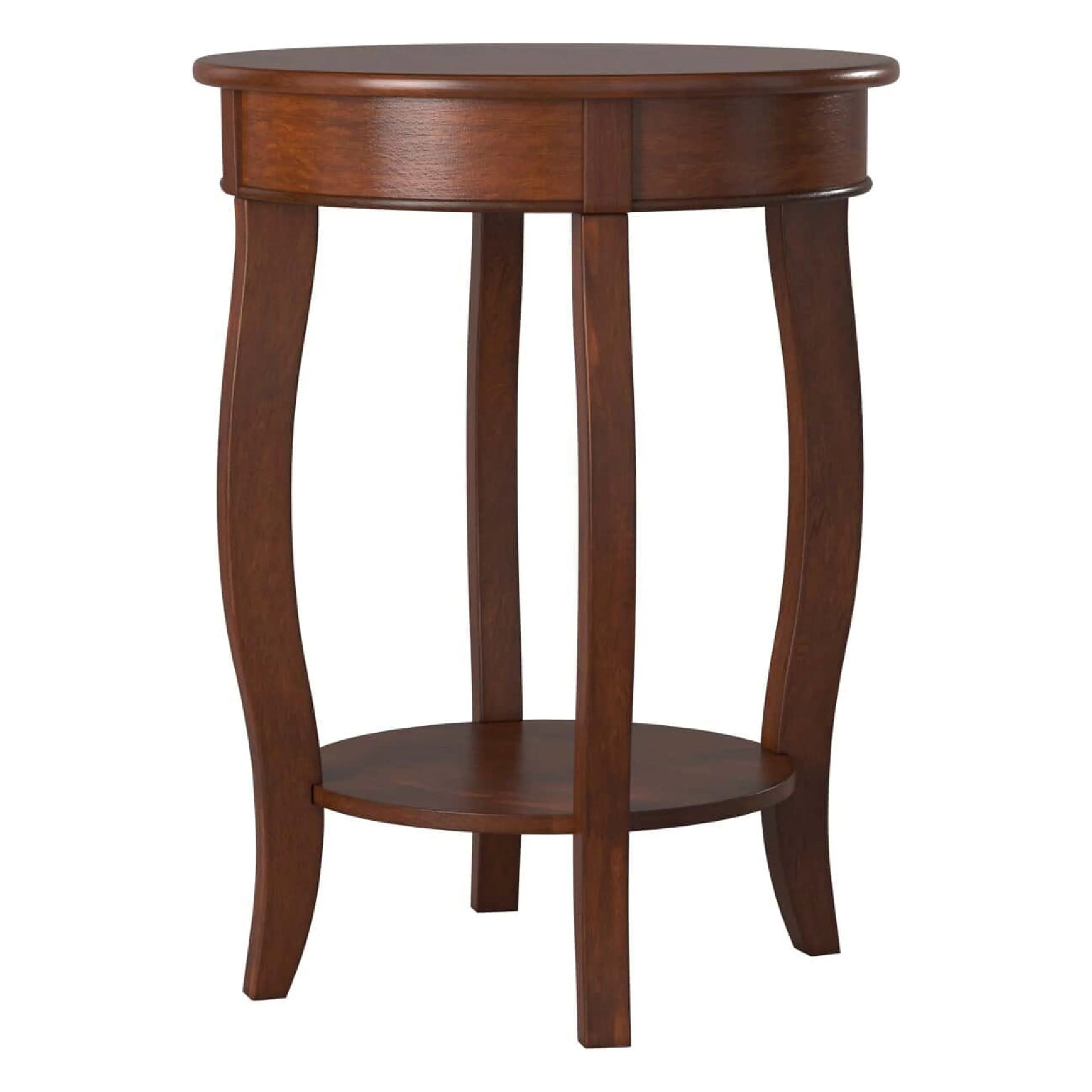 Powell Fiore Round Indoor Accent Side Table with Shelf, 24