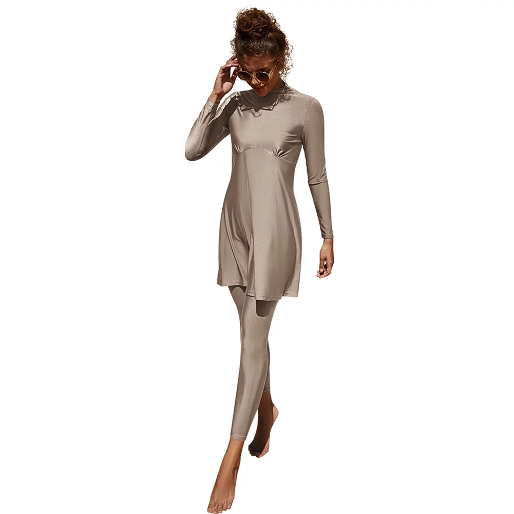 IDOPIP Women Muslim Swimsuits Burkini Bathing Suits Full Cover Modest Swimwear Islamic Swimming Suit