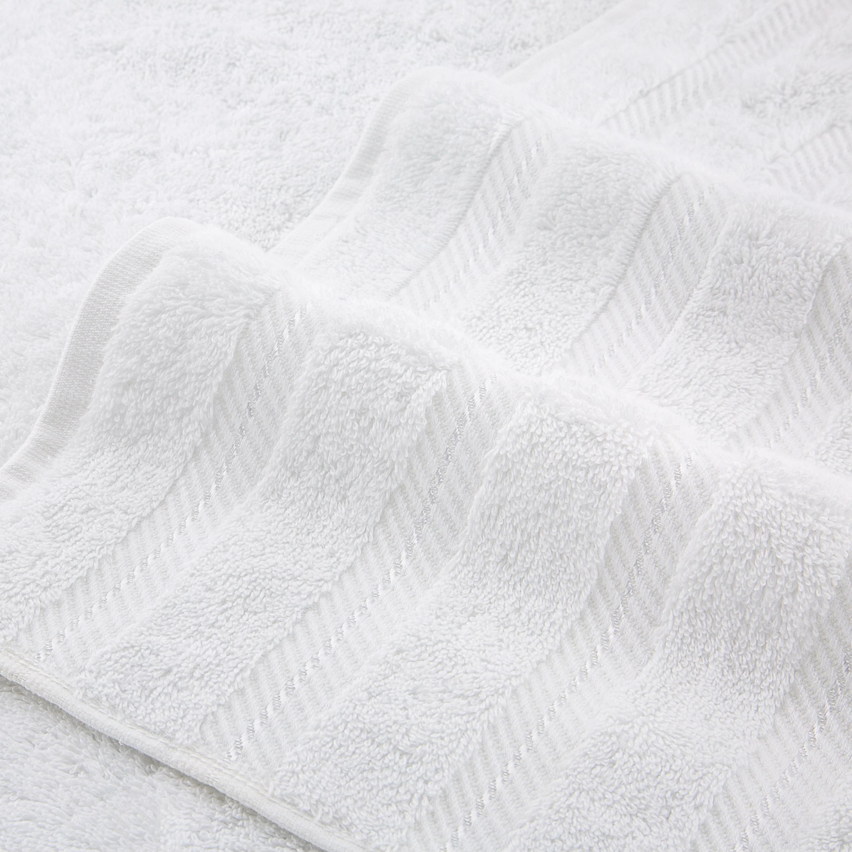American Soft Linen White Towel Set 100% Turkish Cotton Towels for Bathroom 6 Piece