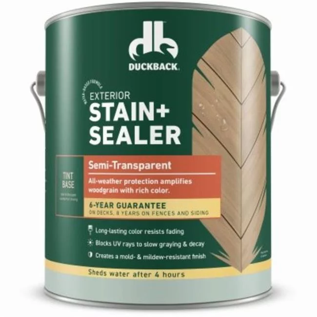Duckback Products 272473 1 gal Semi-Transparent Tint Base Exterior Stain Plus Sealer