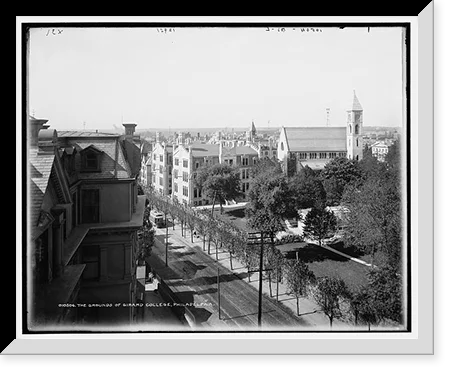 Historic Framed Print, Grounds of Girard College, Philadelphia - 3, 17-7/8