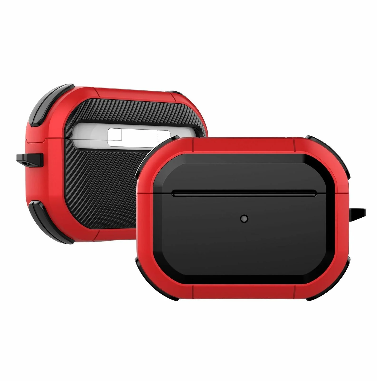 NIFFPD Apple AirPods Case, Full-Body Hard Silicone Shockproof AirPods Case Cover Airpods Pro Red