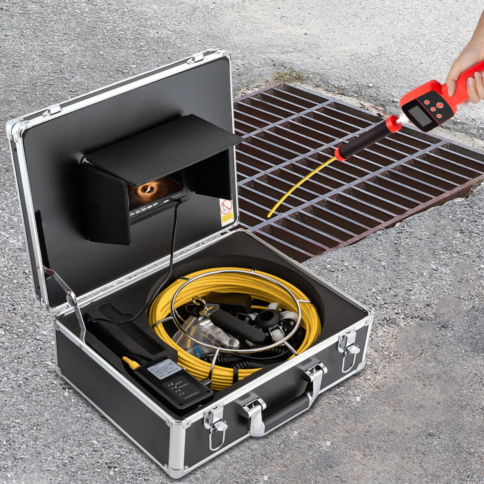 512HZ Sewer Camera with Locator Pipe Inspection Camera with 165ft Cable 7