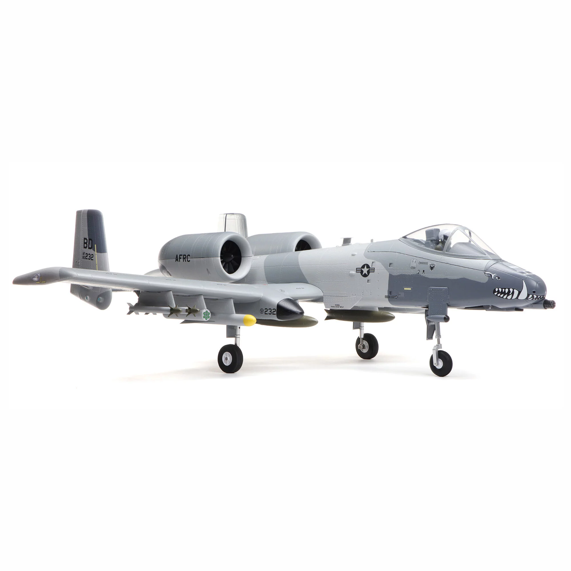 E-flite RC Airplane A-10 Thunderbolt II Twin 64mm EDF BNF Basic Transmitter Battery and Charger Not Included with AS3X and SAFE Select EFL011500 Airplanes B&F Electric