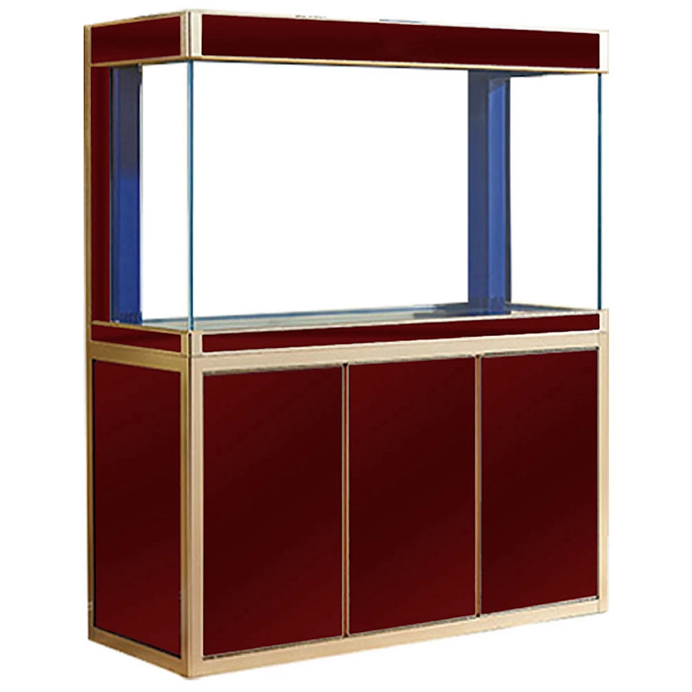 Aqua Dream 135 Gallon Tempered Glass All-in-one Aquarium Red and Gold