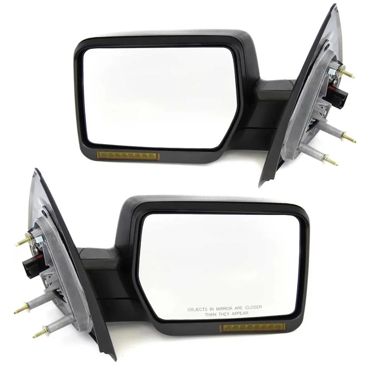 AutoShack Driver and Passenger Mirrors Power Folding Heated Textured Black Set of 2 Replacement for 2004 2005 2006 Ford F-150 4.2L 4.6L 5.4L V6 V8 4WD RWD KAPFO1320242PR