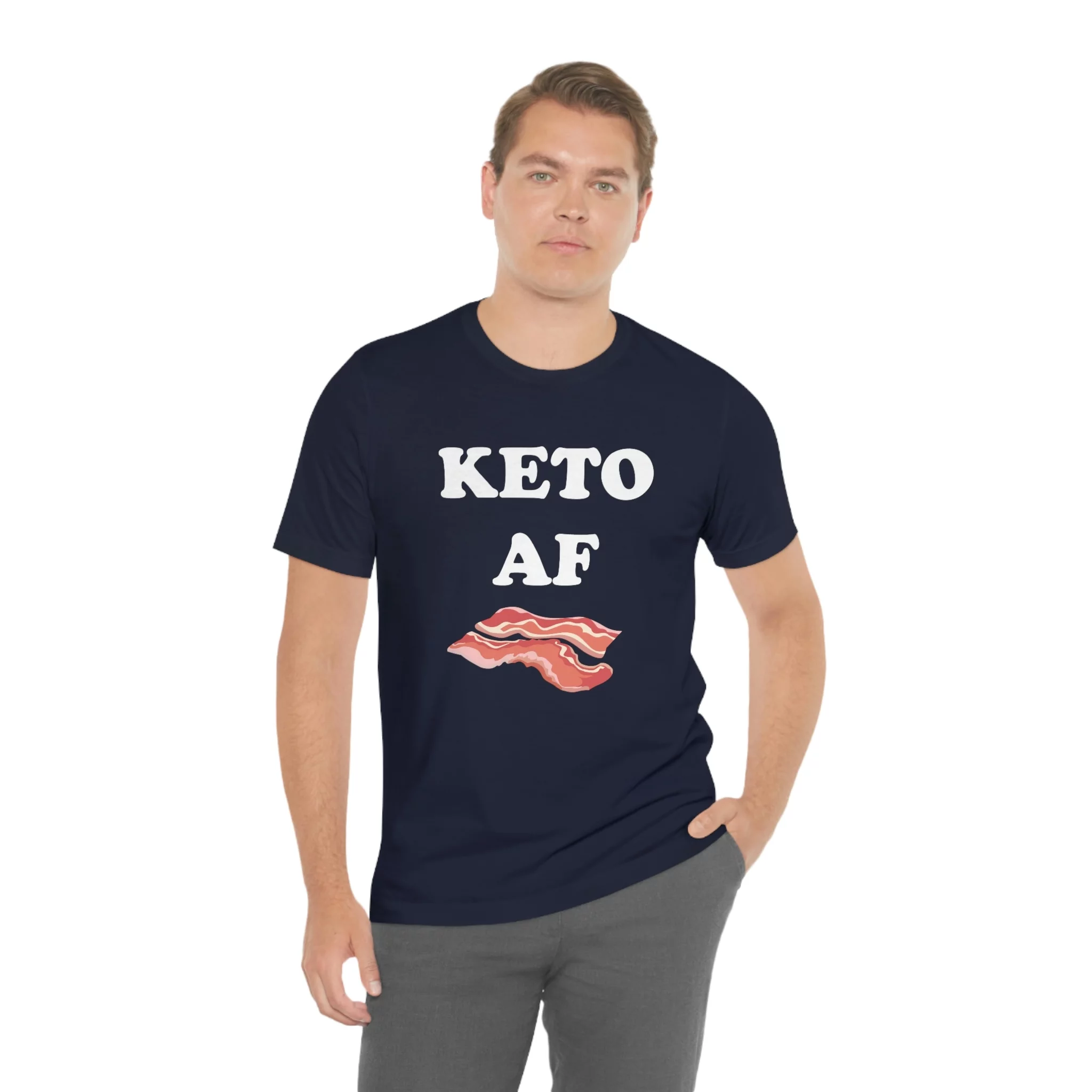 Bacon Keto AF - Funny Ketogenic Diet Food Health Weight Loss Low Carb Shirt