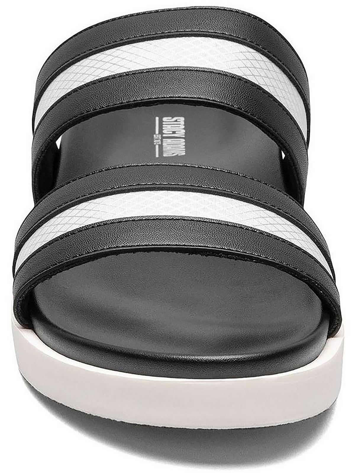 Stacy Adams Mens METRO Faux Leather Slide on Slide Sandals