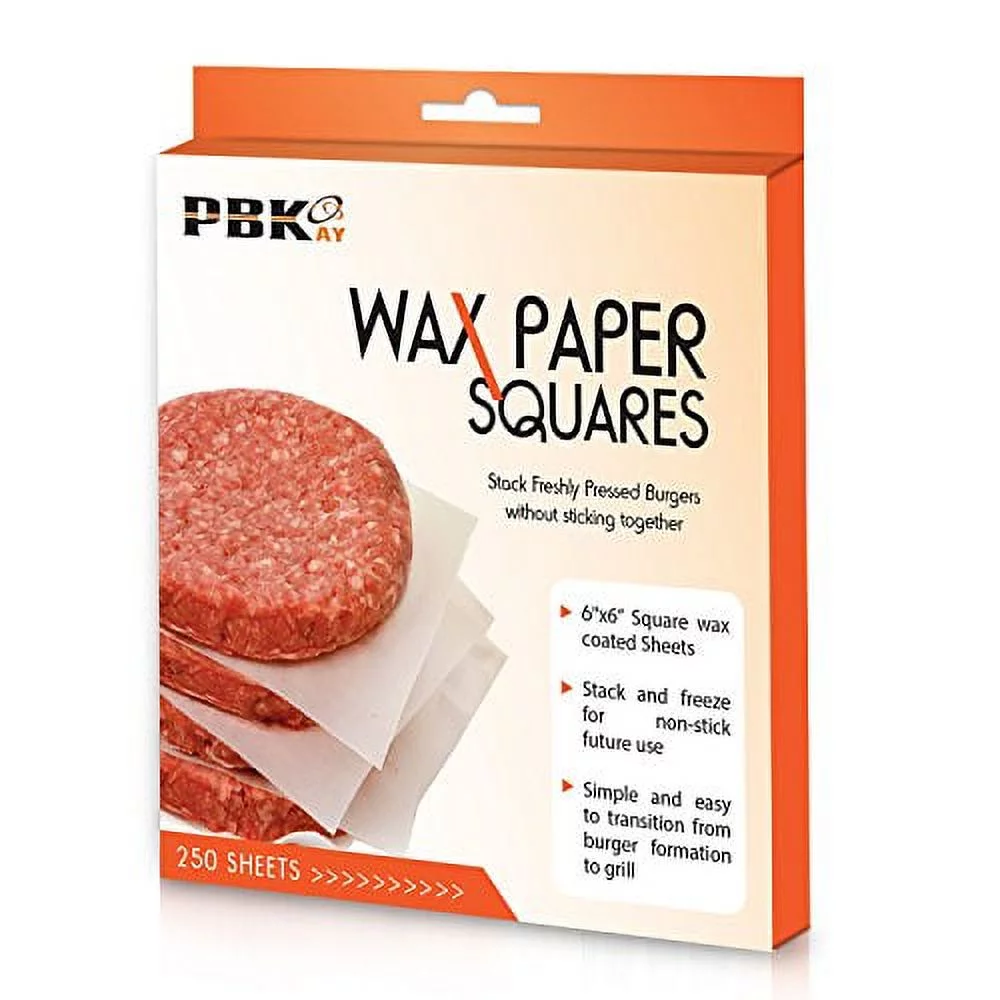 Hamburger Patty Paper Sheets, Wax Paper Squares 250 pcs 6