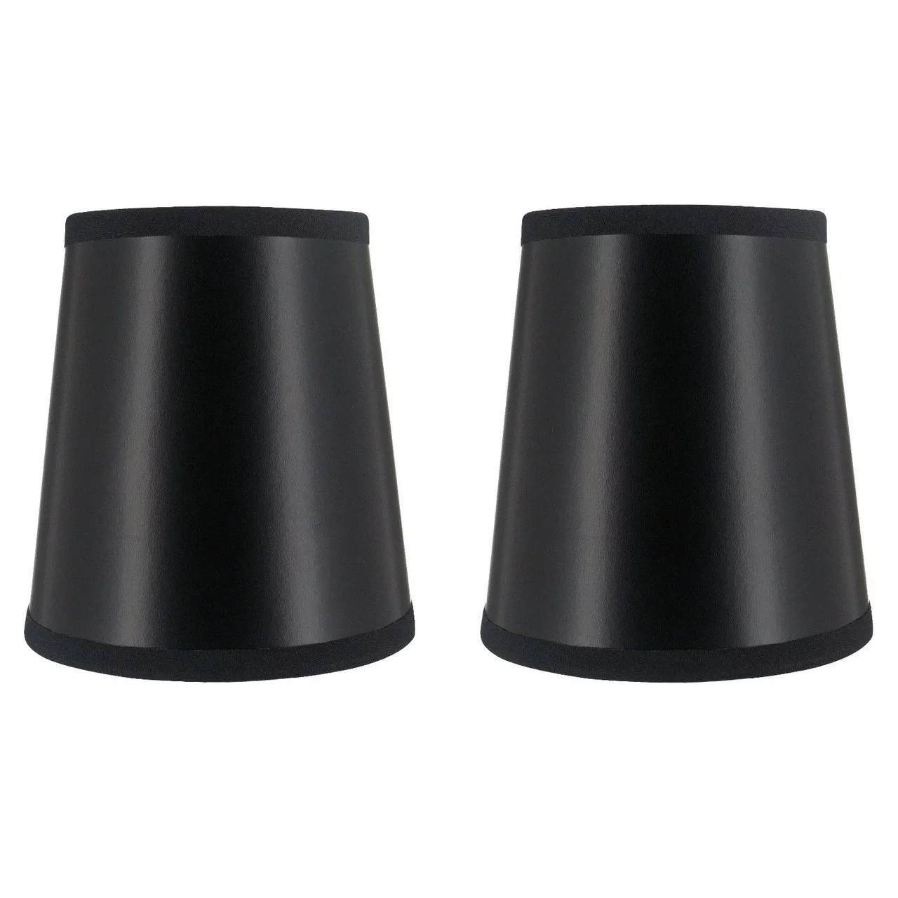 4 Inch Black and Gold Parch Chandelier Lamp Shade Set of 2 That Clips Onto Bulb