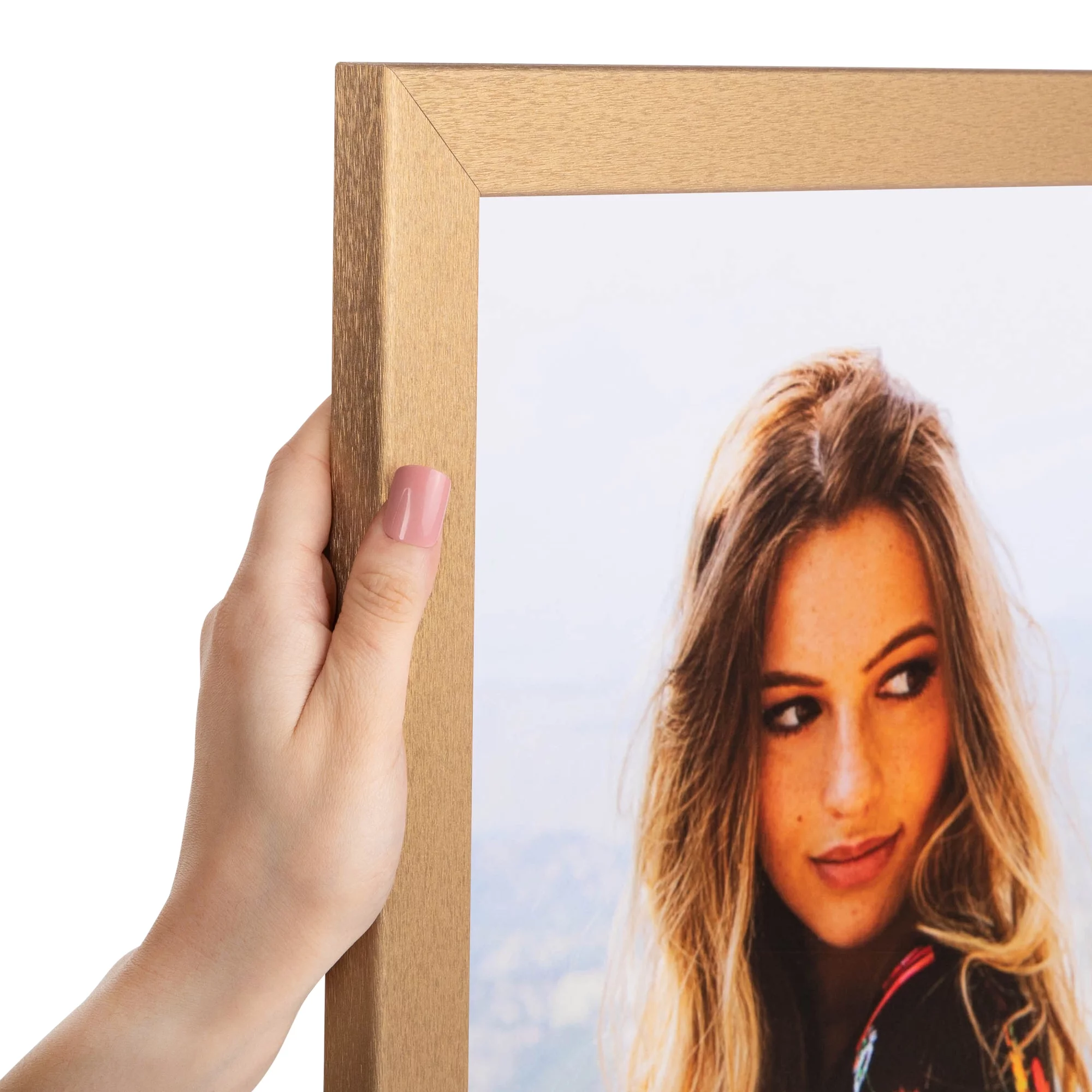 ArtToFrames 12x16 Inch Gold Alloy Picture Frame, This Gold MDF Poster Frame is Great for Your Art or Photos, Comes with Regular Glass (4638)