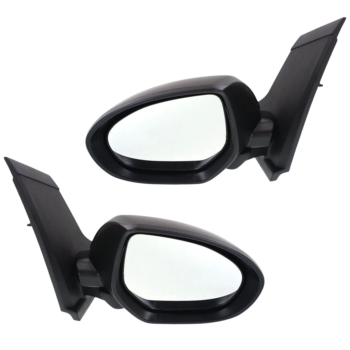 AutoShack Driver and Passenger Side Mirror Power Manual Folding Non-Heated Smooth Set of 2 Replacement for 2011 Mazda 2 1.5L FWD KAPMA1320171PR