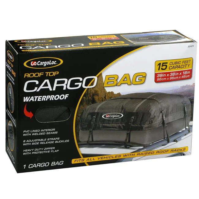 15 cu ft. 38 x 38 x 18 in. Deluxe & Waterproof Rooftop Cargo Carrier