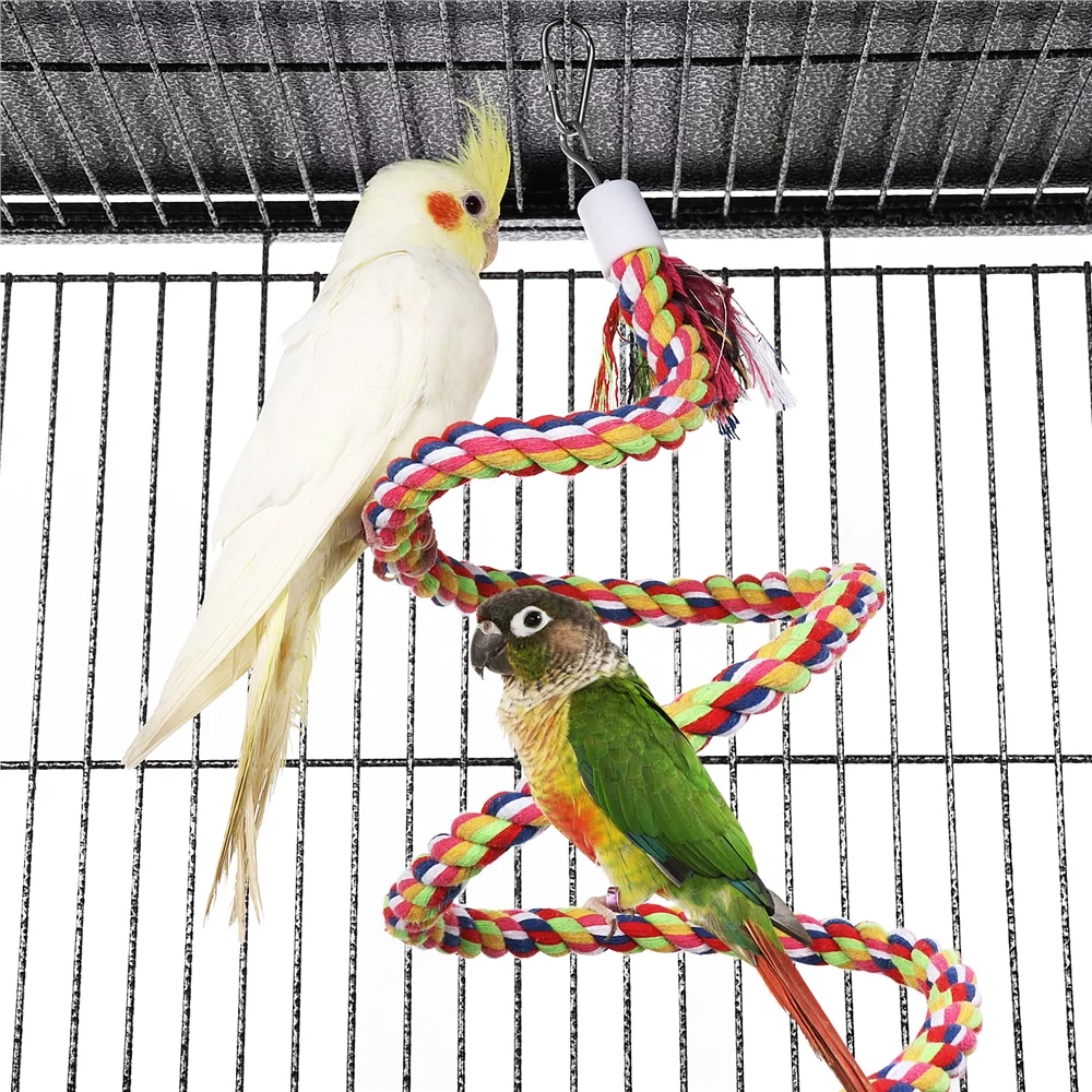 Topeakmart 68.5'' Play Top Parrot Cage Metal Rolling Birdcage, Black