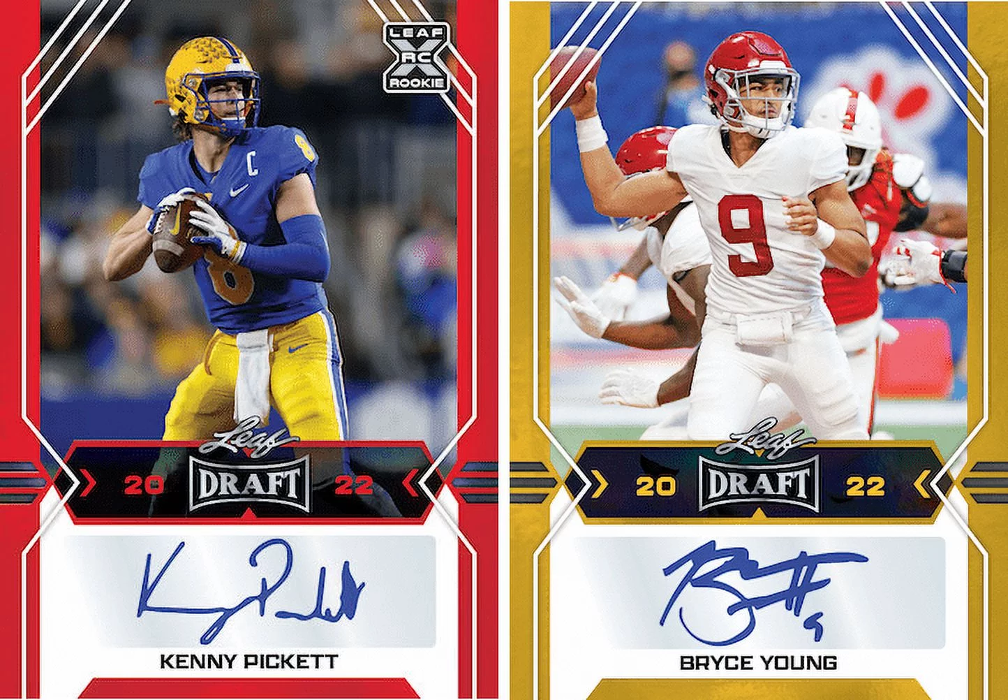 2022 Leaf Draft & Prospect Football Blaster - 1 Metal + 2 Auto Trading Cards
