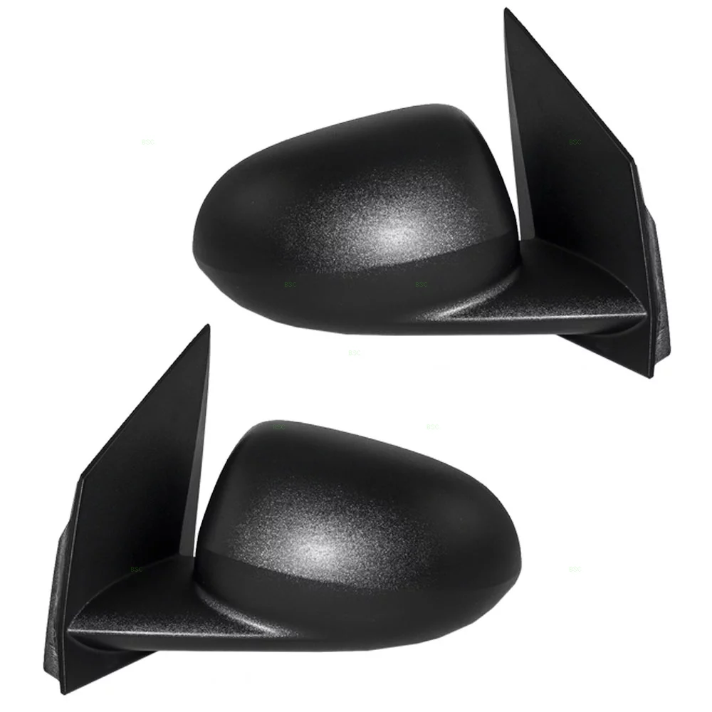 Brock Aftermarket Replacement Driver Left Passenger Right Manual Mirror Set Textured Black Compatible with 2007-2012 Dodge Caliber