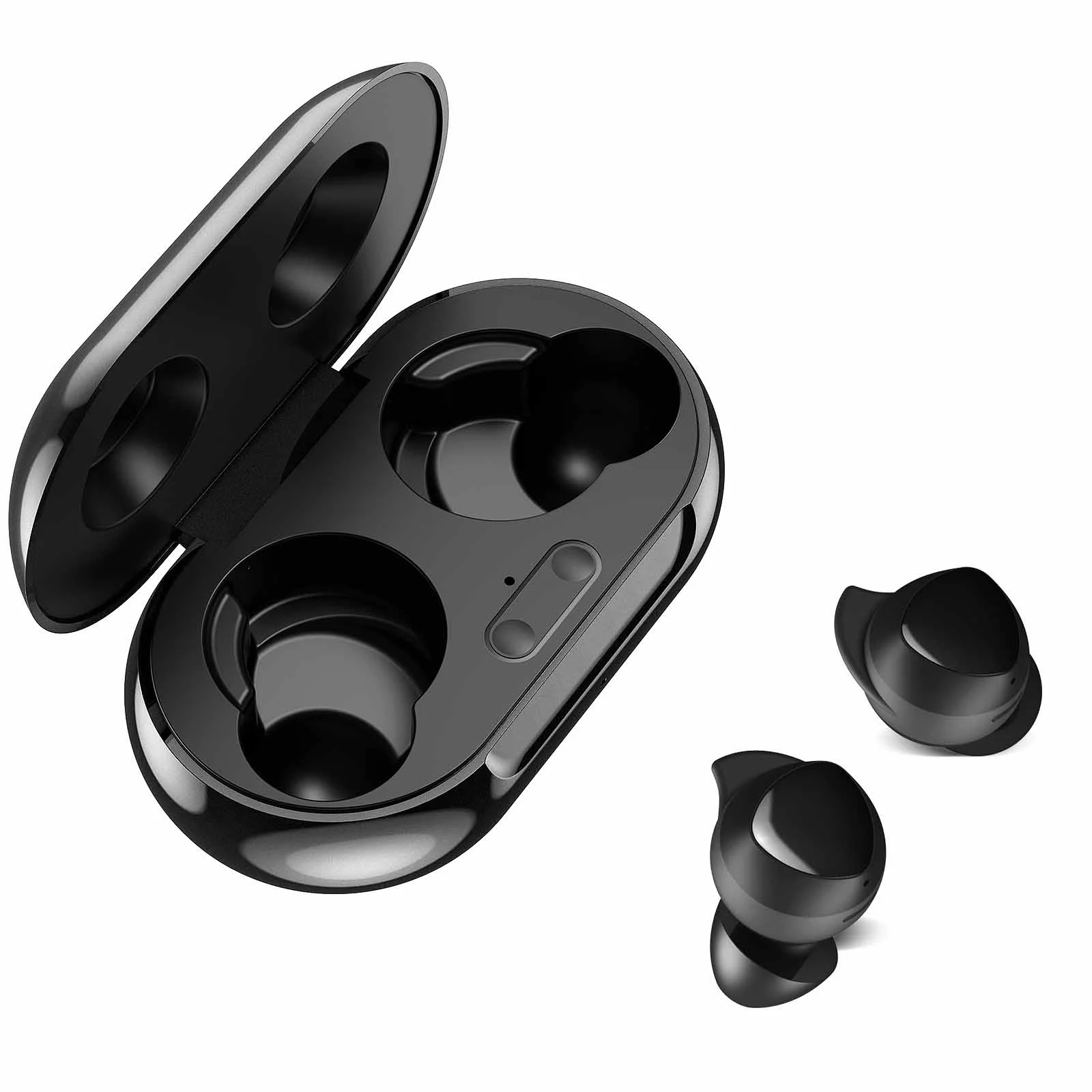 UrbanX Street Buds Plus True Bluetooth Wireless Earbuds For Maxwest Nitro 5.5 With Active Noise Cancelling (Charging Case Included) Black