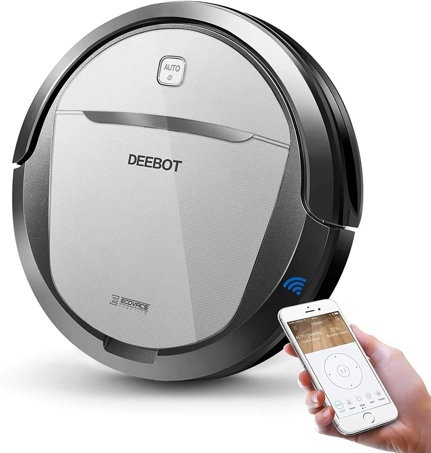 Used ECOVACS DEEBOT M80 Pro Robot Vacuum Cleaner with Mop and Water Tank Attachment, Brush Roll Attachment, for Pet Hair, Fur, Works with Alexa