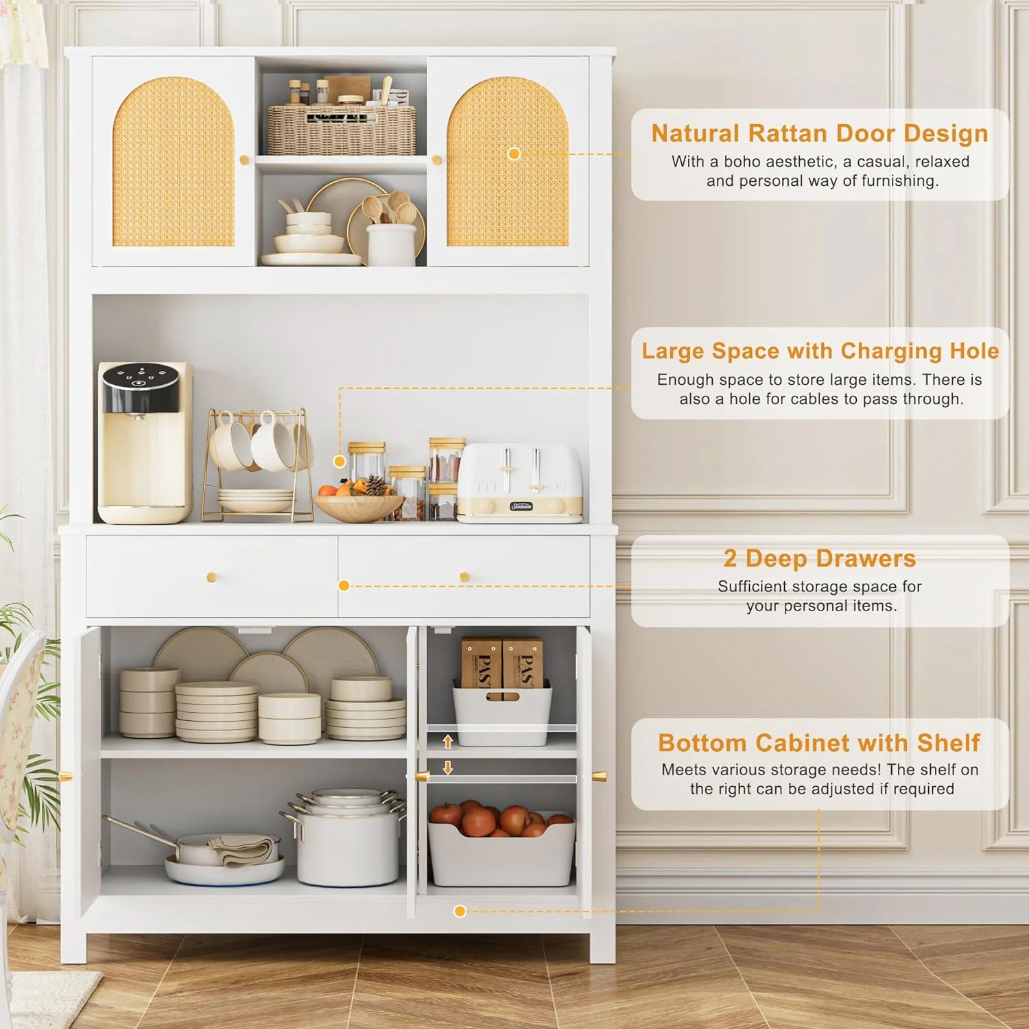U-ToBe Kitchen Pantry Cabinet, 71