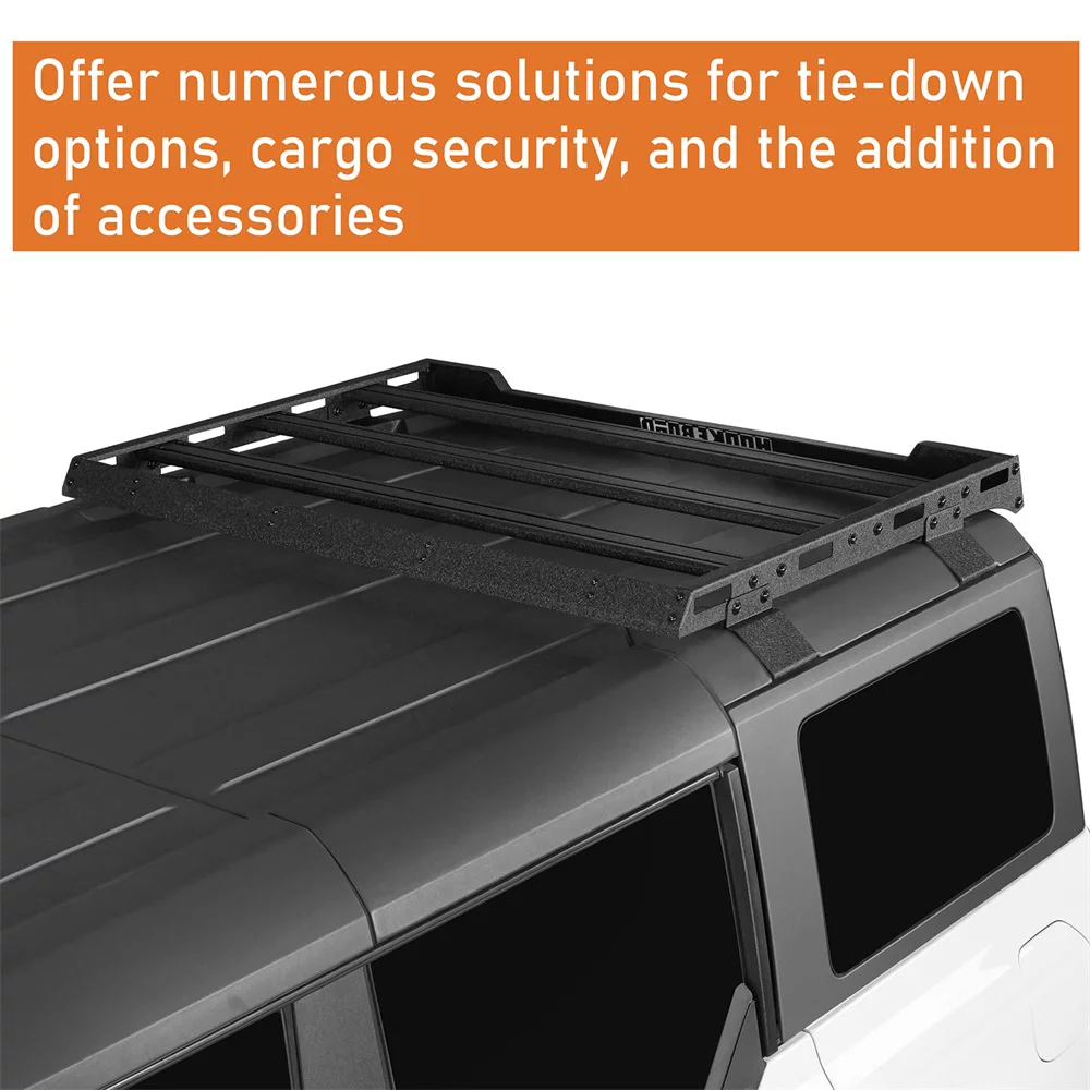 Hooke Road Roof Rack Cargo Carrier Luggage Basket Fit Ford Bronco 2021 2022 2023 4-Door Hardtops