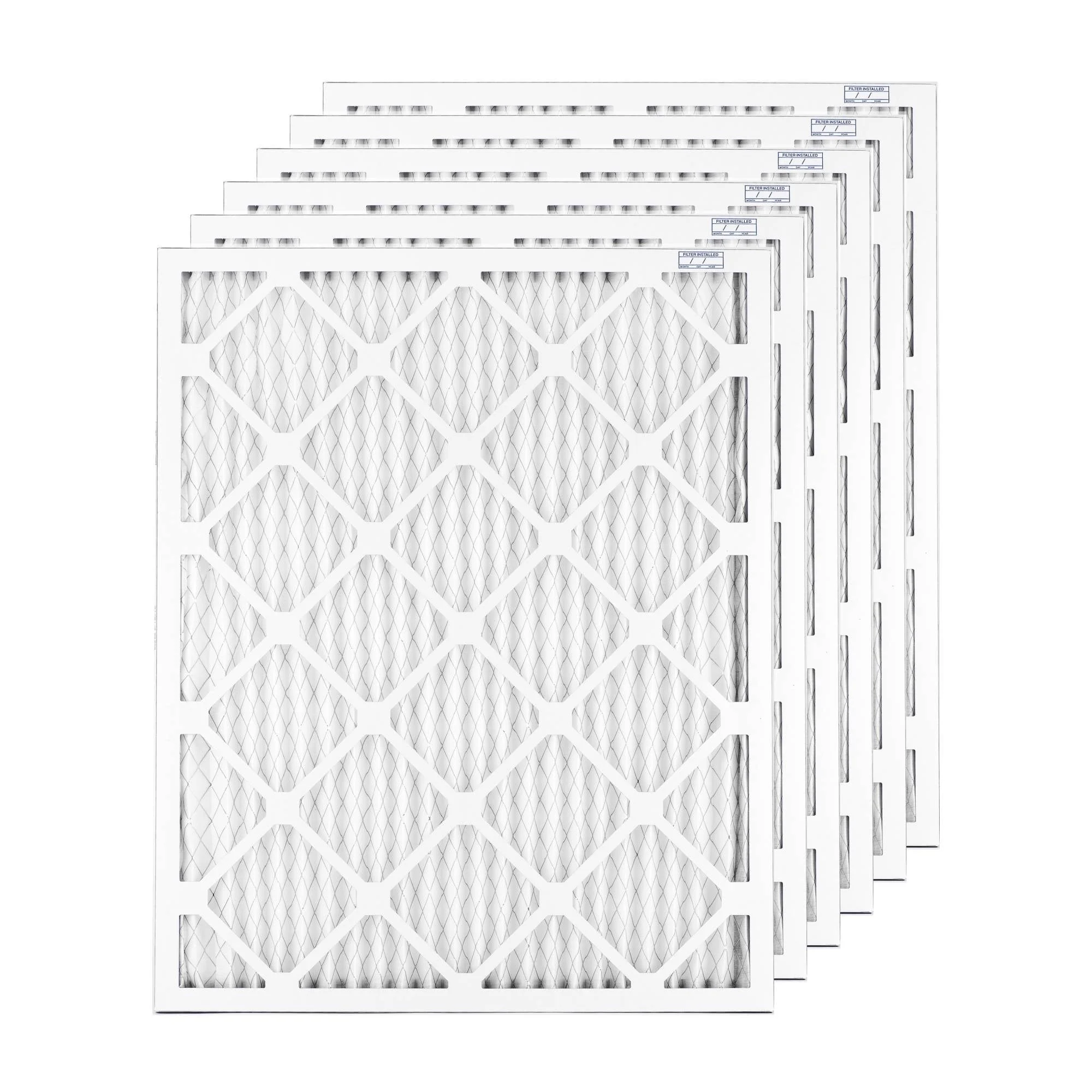 Filters Fast 13x21.5x1 AC Furnace Pleated Air Filter MERV 8, 6 Pack