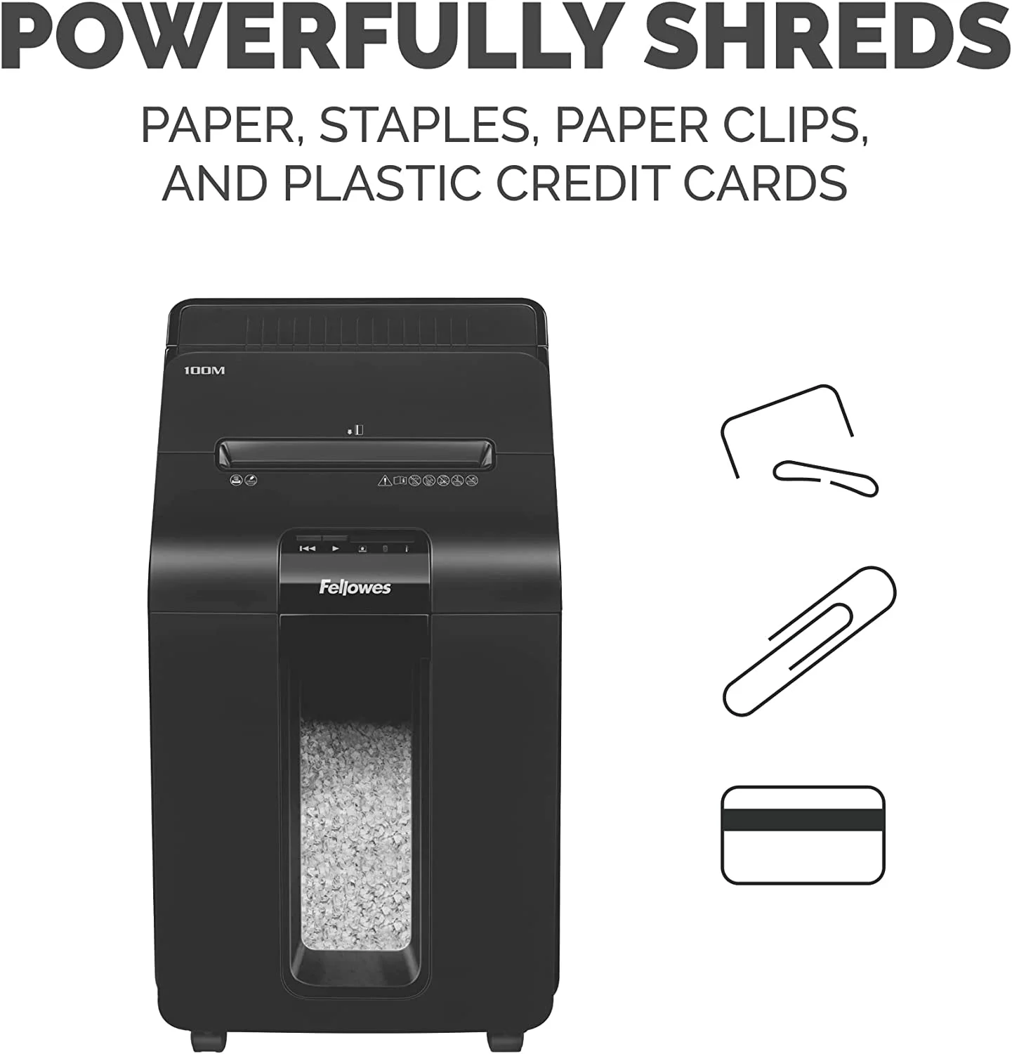 LILIUPENG AutoMax Micro-Cut 100M Commercial Office Auto Feed 2-in-1 Paper Shredder with 100-Sheet Capacity
