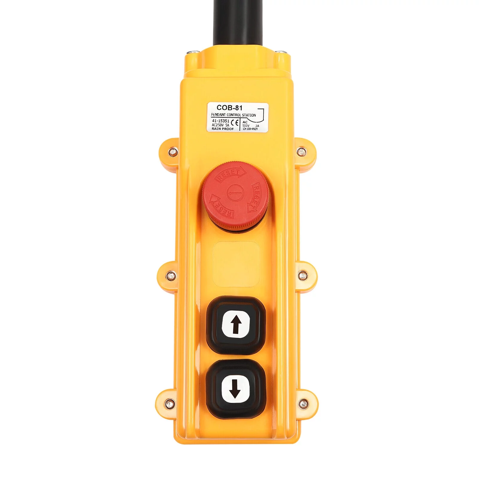 Portable Electric Hoist Winch 110V 1500W 1100 lbs Wire & Wireless Remote Control Blue