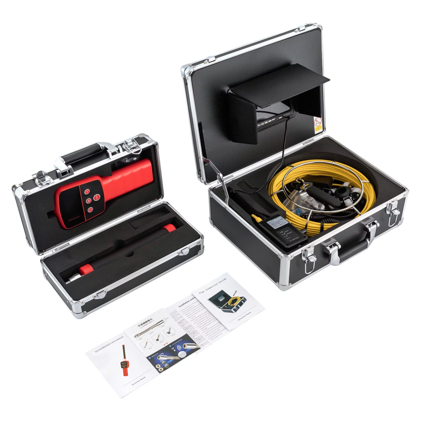 512HZ Sewer Camera with Locator Pipe Inspection Camera with 165ft Cable 7
