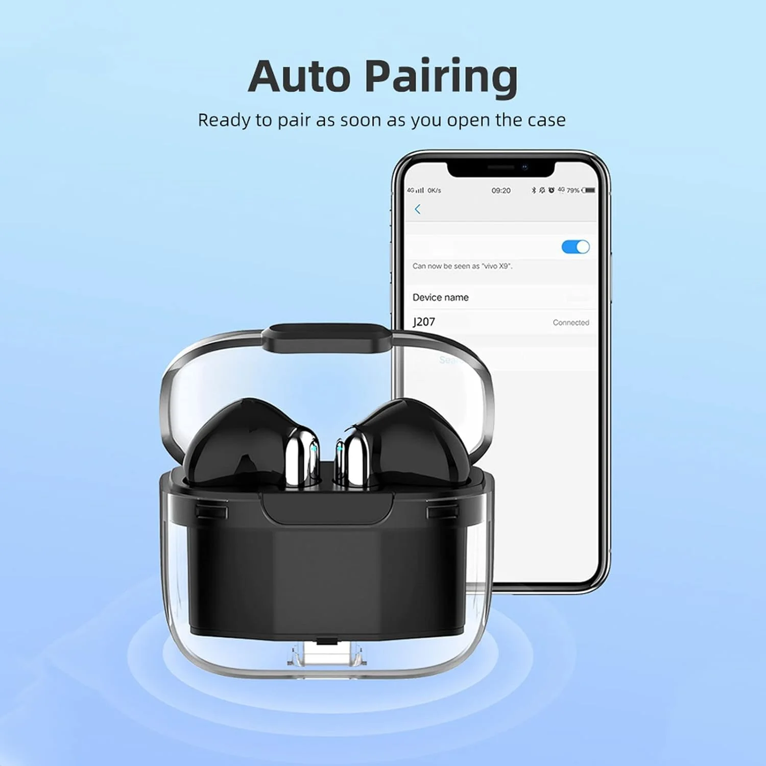 Smart Translation Earbuds, Two-Way Real-time Translator Earbuds 144 Languages with APP,True Wireless Bluetooth Translator Headphones with Charging Case for Business Travelling , Black