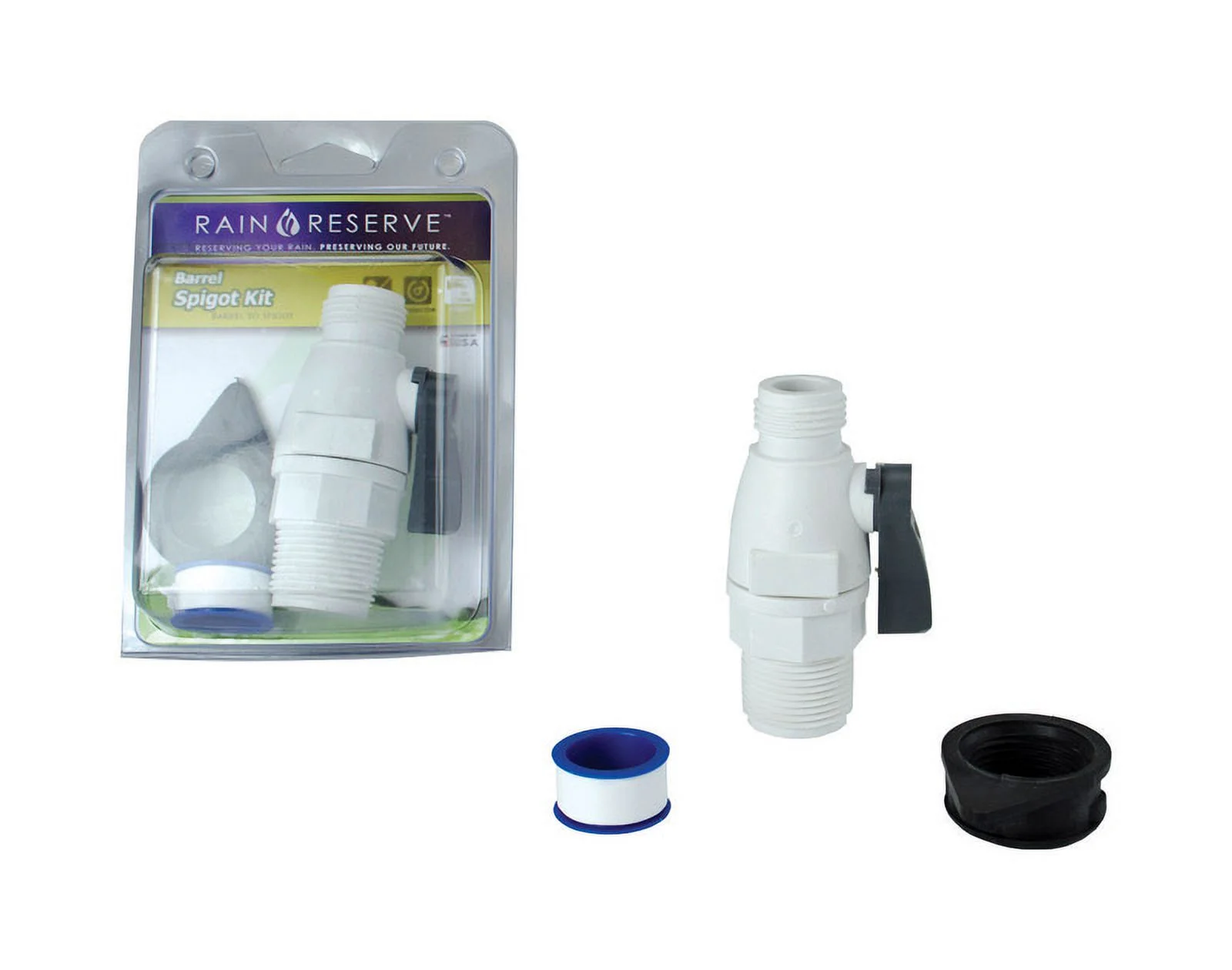 1 Pc, Rain Reserve White Spigot Kit Plastic