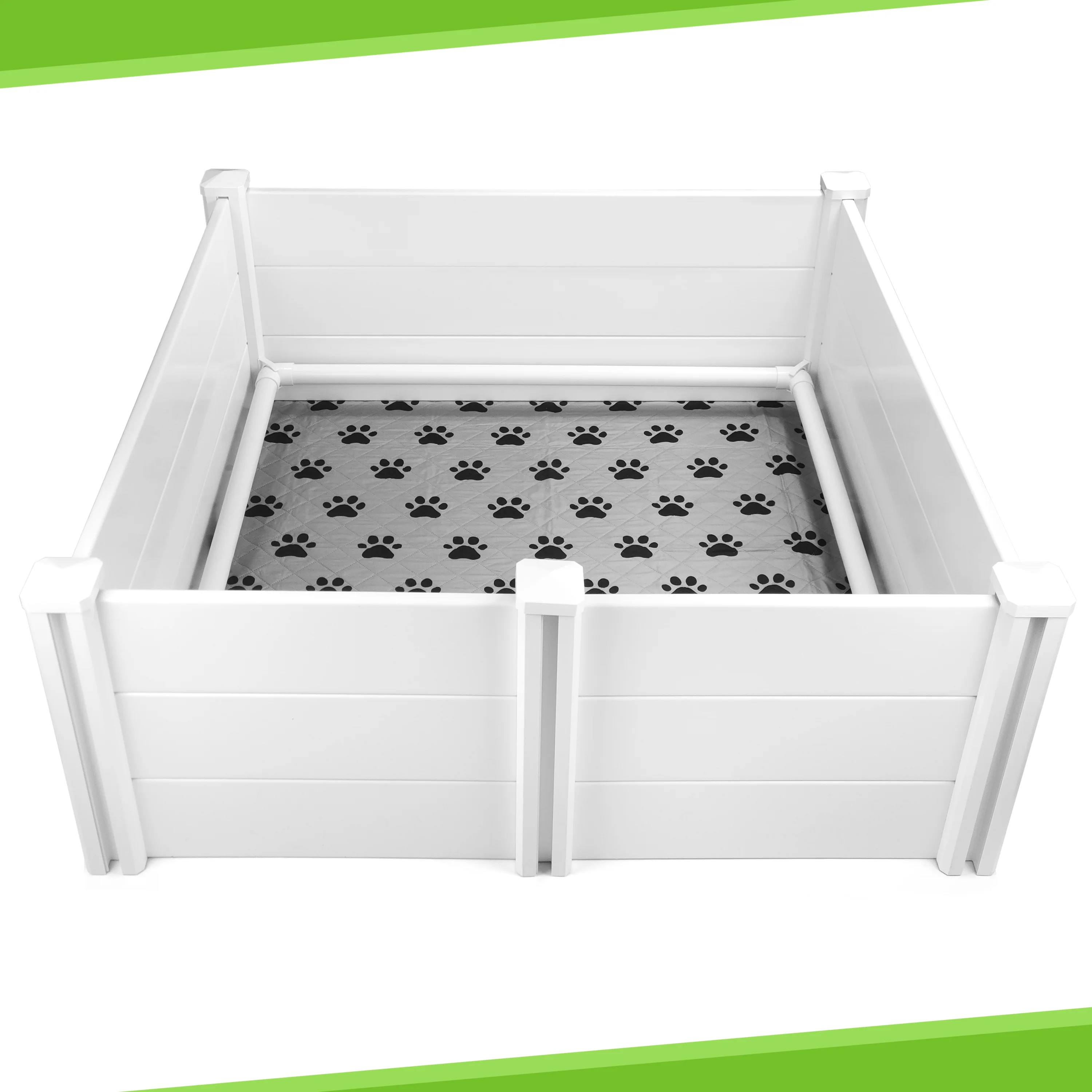 Whelping Box For Dogs With Washable Whelping Pad, Large 45 x 45 Plastic Dog Crate Puppy Birthing Supplies